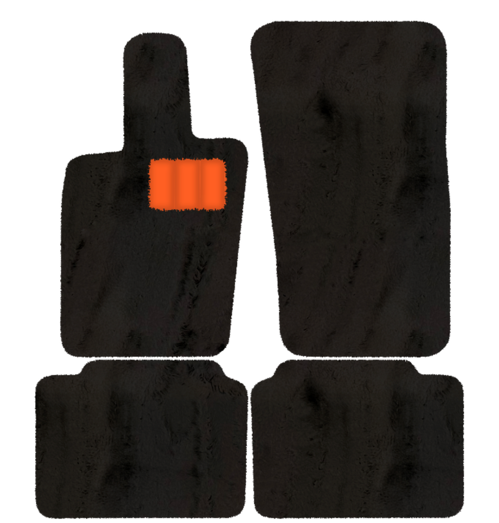 Porsche Panamera (2017-2023) - Sheepskin Length, Various Color Options Custom Fit Premium Velour Floor Mats