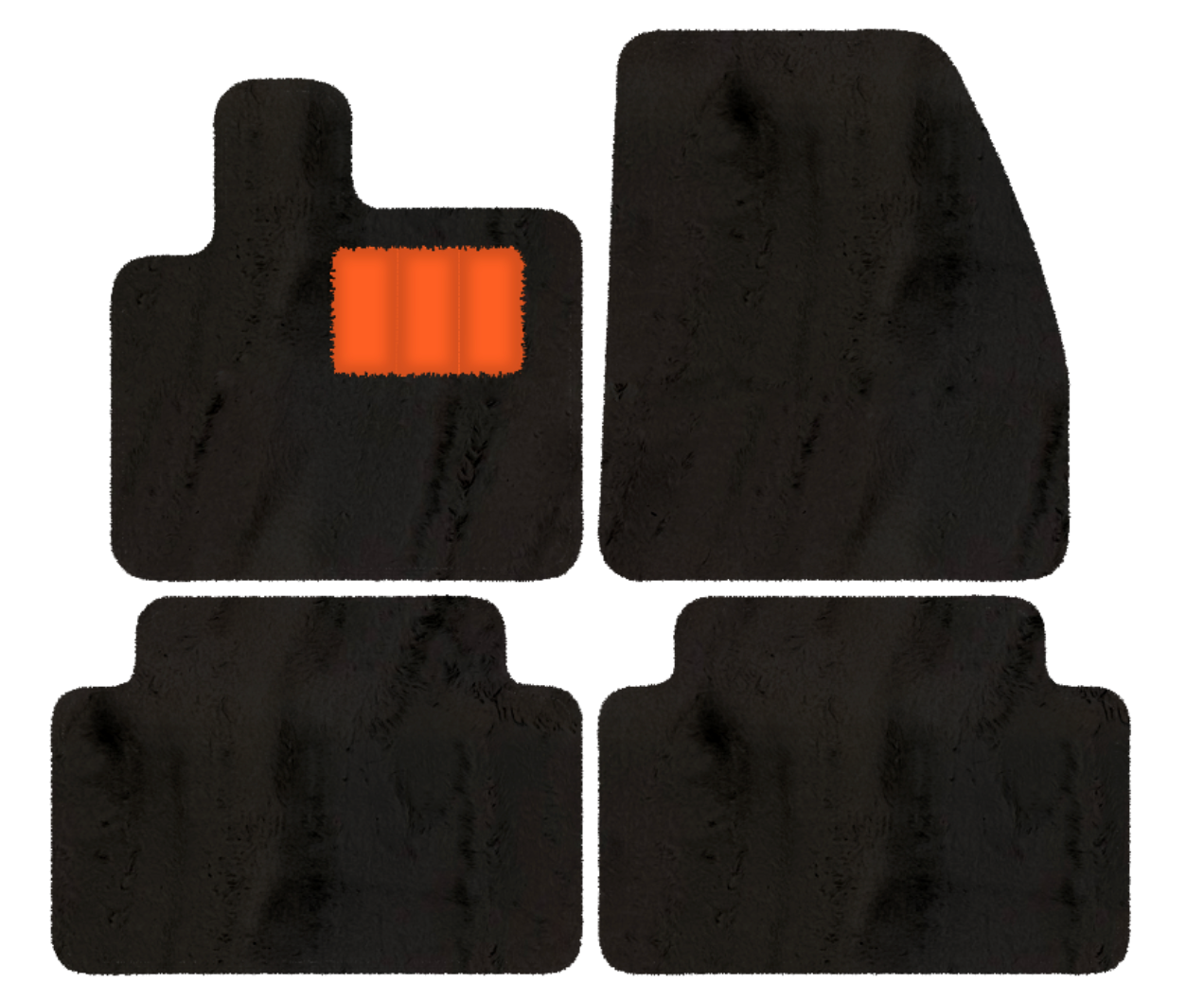 Range Rover Evoque (2019-2024) 5-Doors - Sheepskin Length, Various Color Options Custom Fit Premium Velour Floor Mats