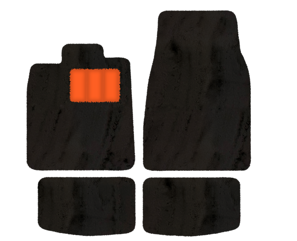 Porsche Taycan (2019-2023) - Sheepskin Length, Various Color Options Custom Fit Premium Velour Floor Mats