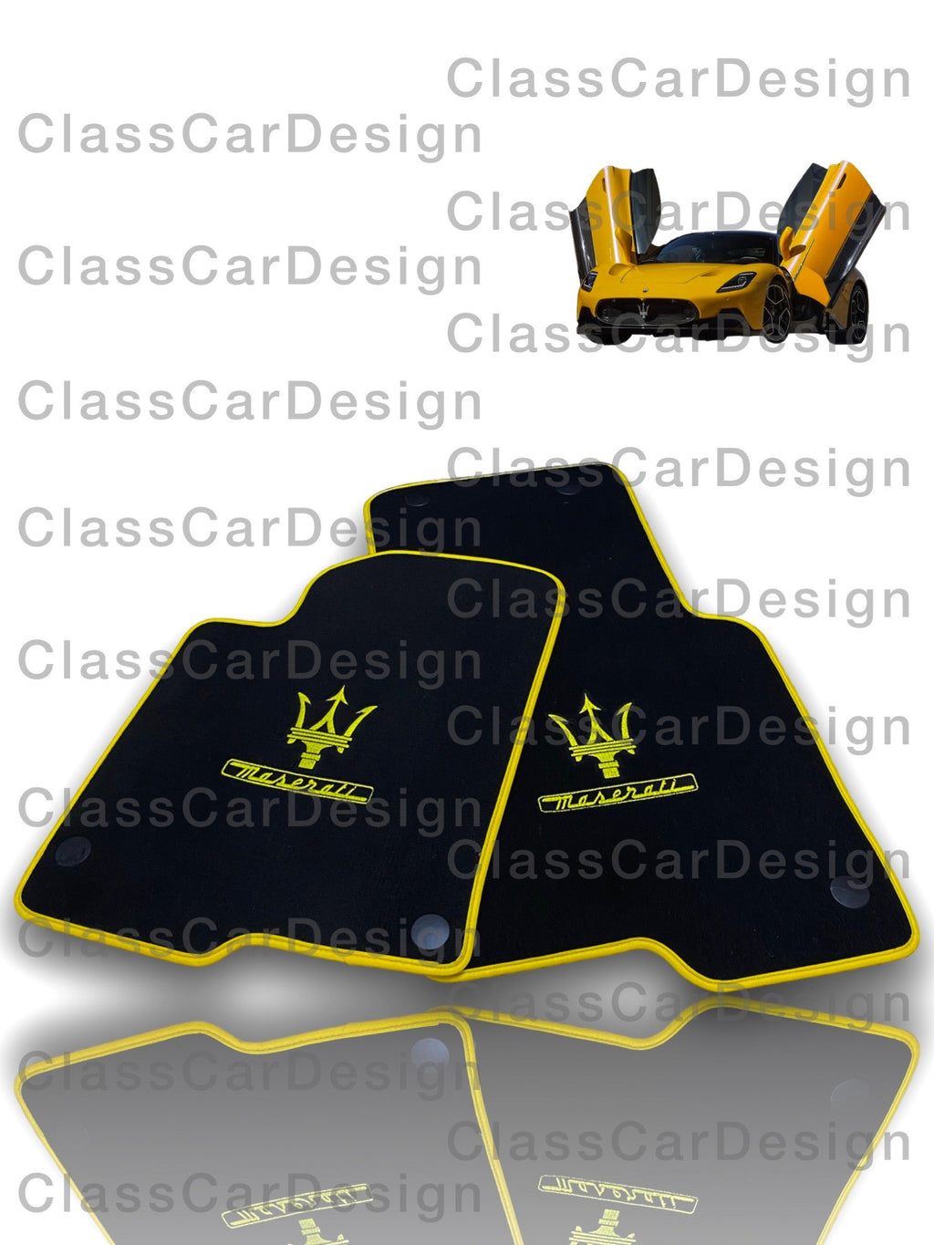 Maserati GranTurismo (2007-2019) Floor Mats – Custom Fit Velour Luxury Carpet Set