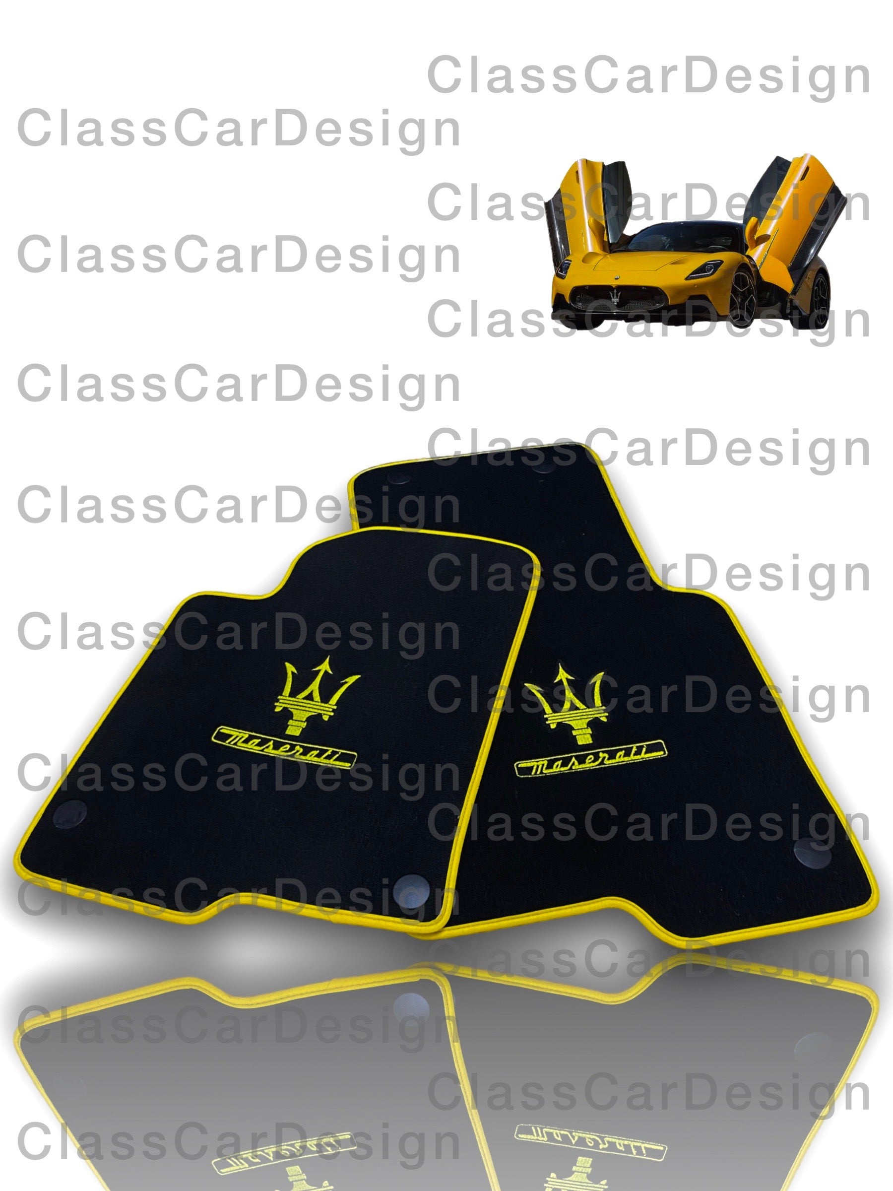Maserati GranTurismo (2007-2019) Floor Mats – Custom Fit Velour Luxury Carpet Set