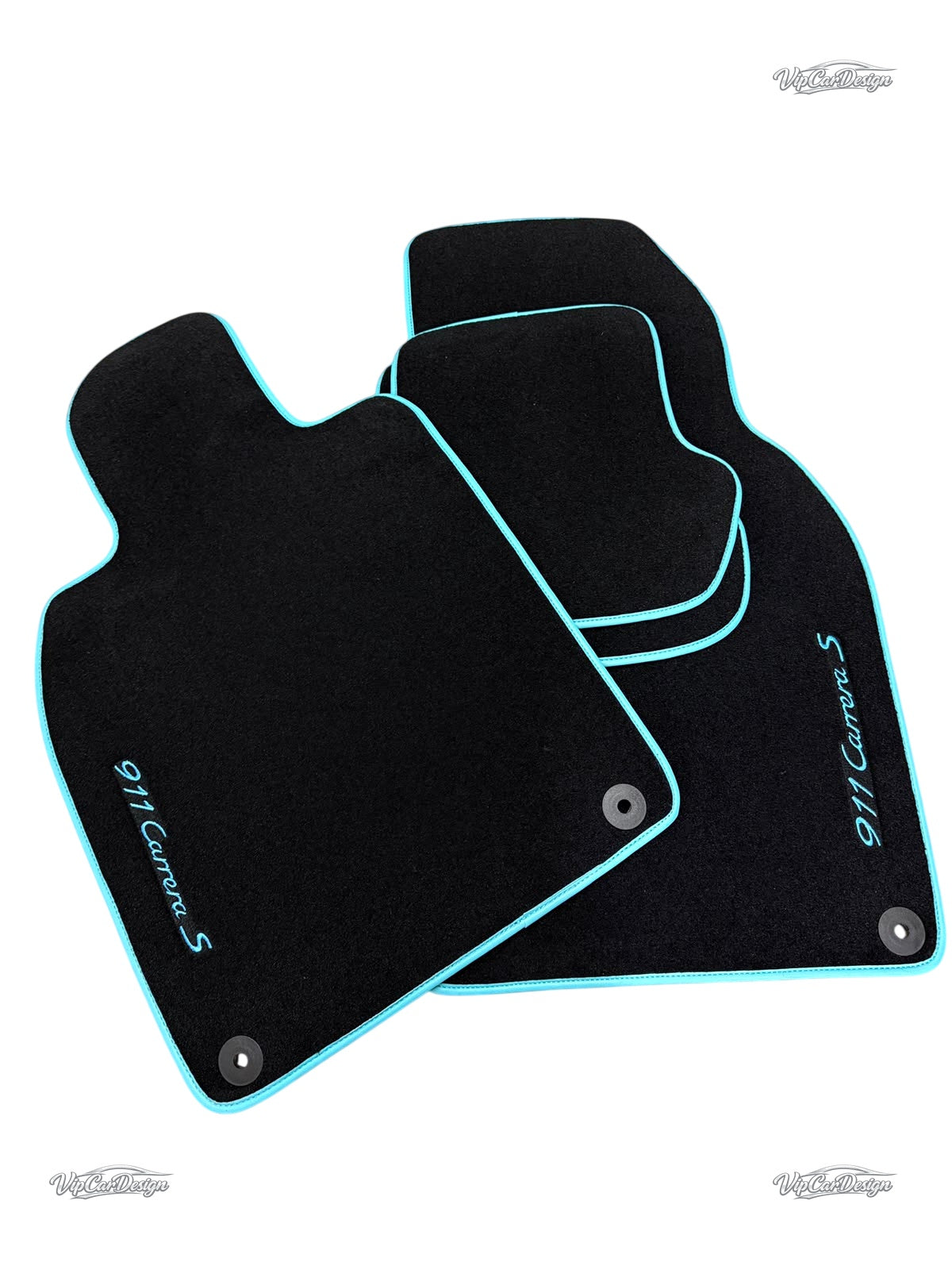 Porsche 911 - 964 (1989-1994) Custom Fit Floor Mats 911 Carrera Logo - 911 Carrera Logo Detail | VipCarDesign