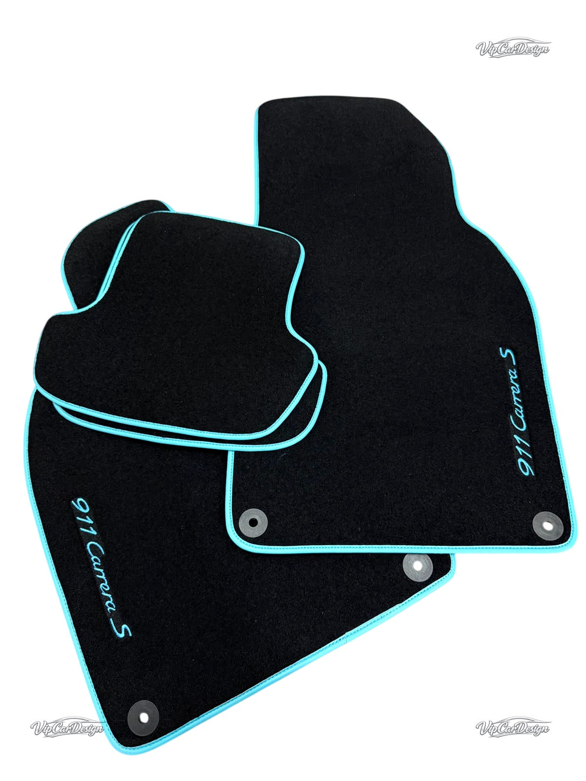 Porsche 911 - 993 (1994-1998) Custom Fit Floor Mats 911 Carrera Logo - Premium Velour Detail | VipCarDesign