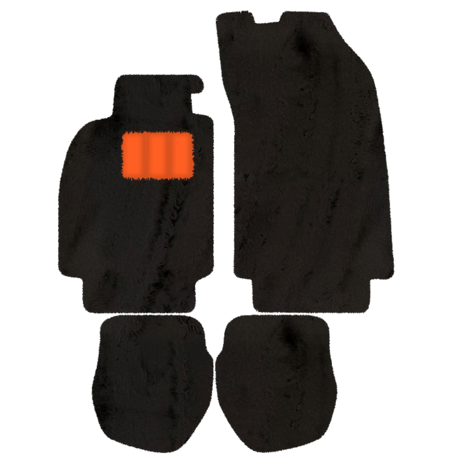 Porsche 911 - 964 (1989-1994) - Sheepskin Length, Various Color Options Custom Fit Premium Velour Floor Mats