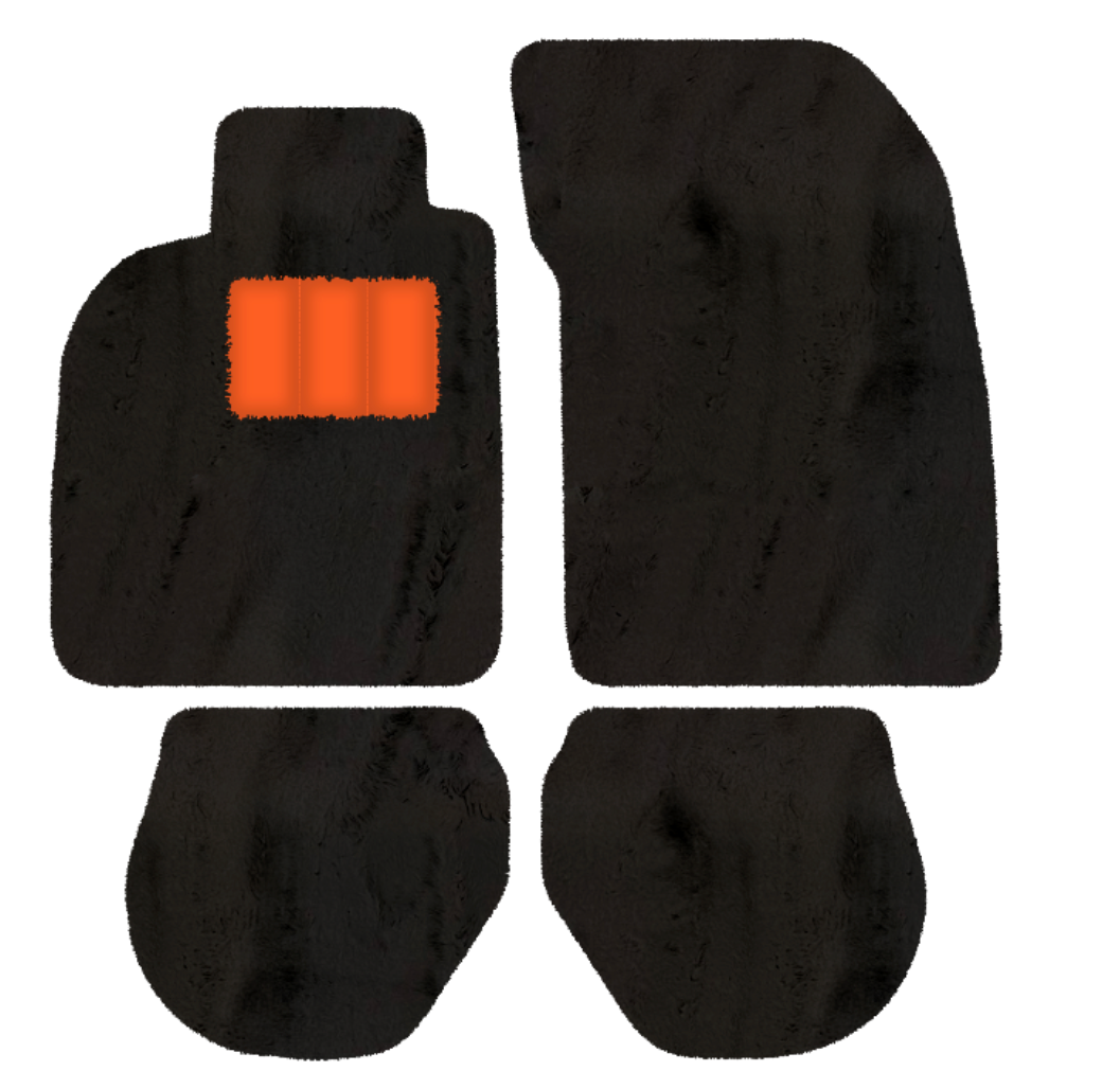 Porsche 911-993 (1993-1998) - Sheepskin Length, Various Color Options Custom Fit Premium Velour Floor Mats