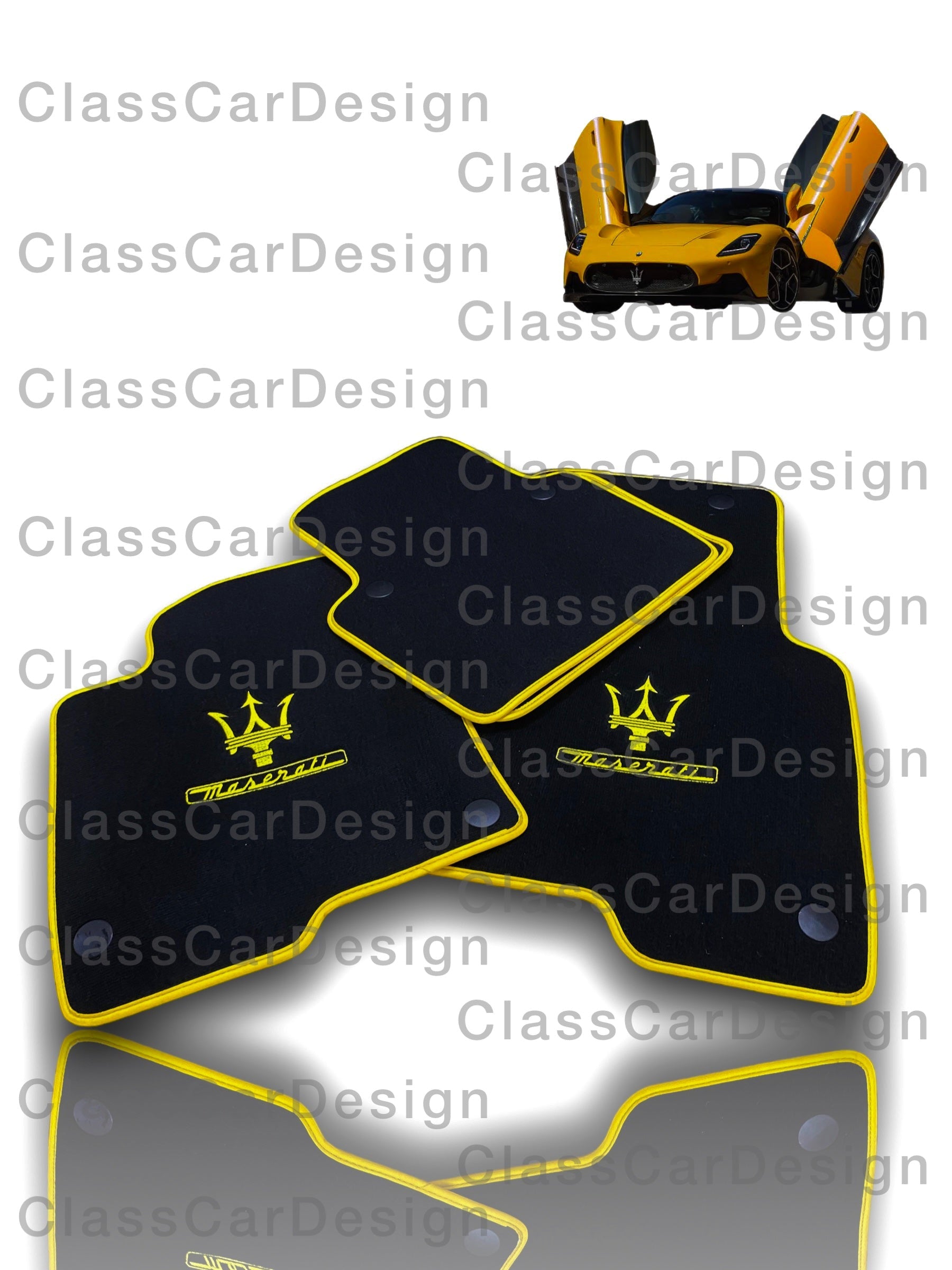 Maserati GranTurismo MC (2009-2010) Floor Mats – Custom Fit Velour Luxury Carpet Set