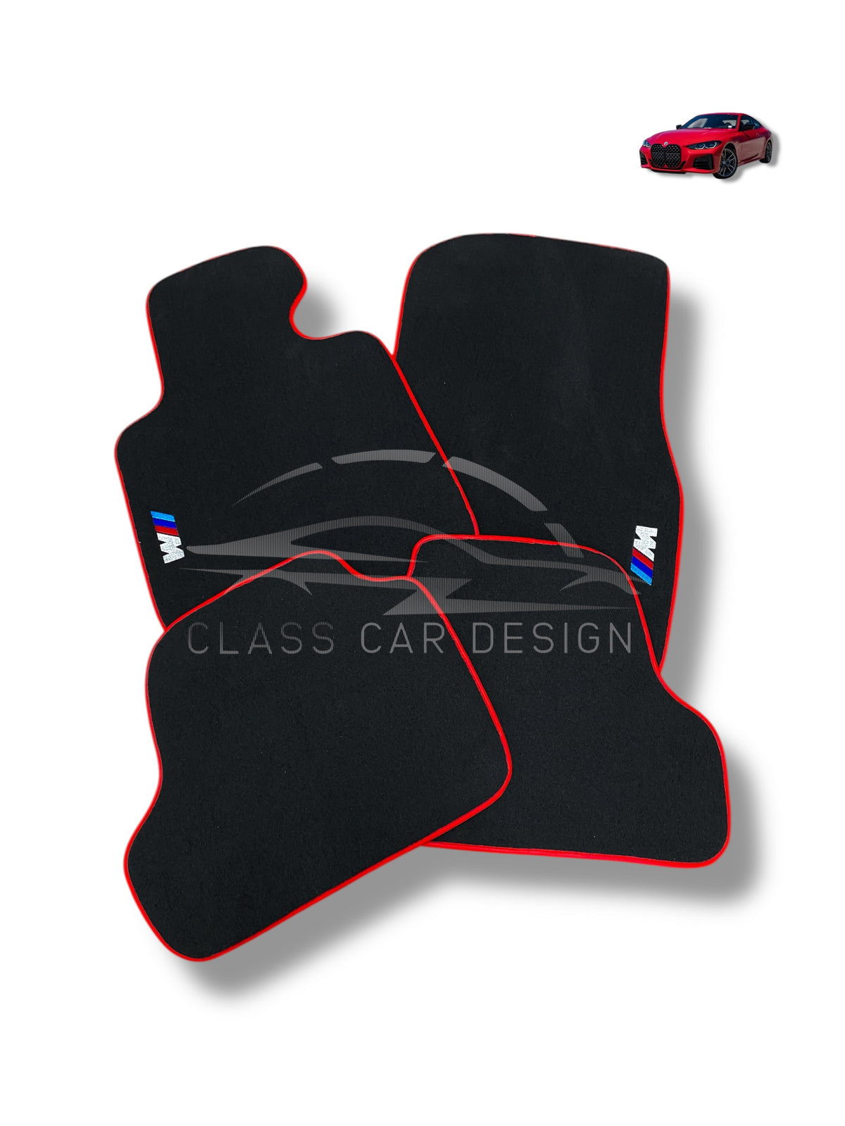 BMW 4 Series G22 Coupe Floor Mats (2021–2025) - Custom Fit Velour Luxury Carpet Set