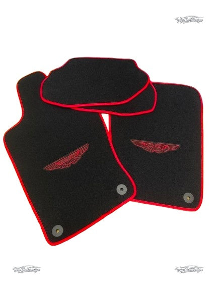 Aston Martin V8 Vantage (2005-2018) Custom Fit Floor Mats - Logo Embroidery | VipCarDesign