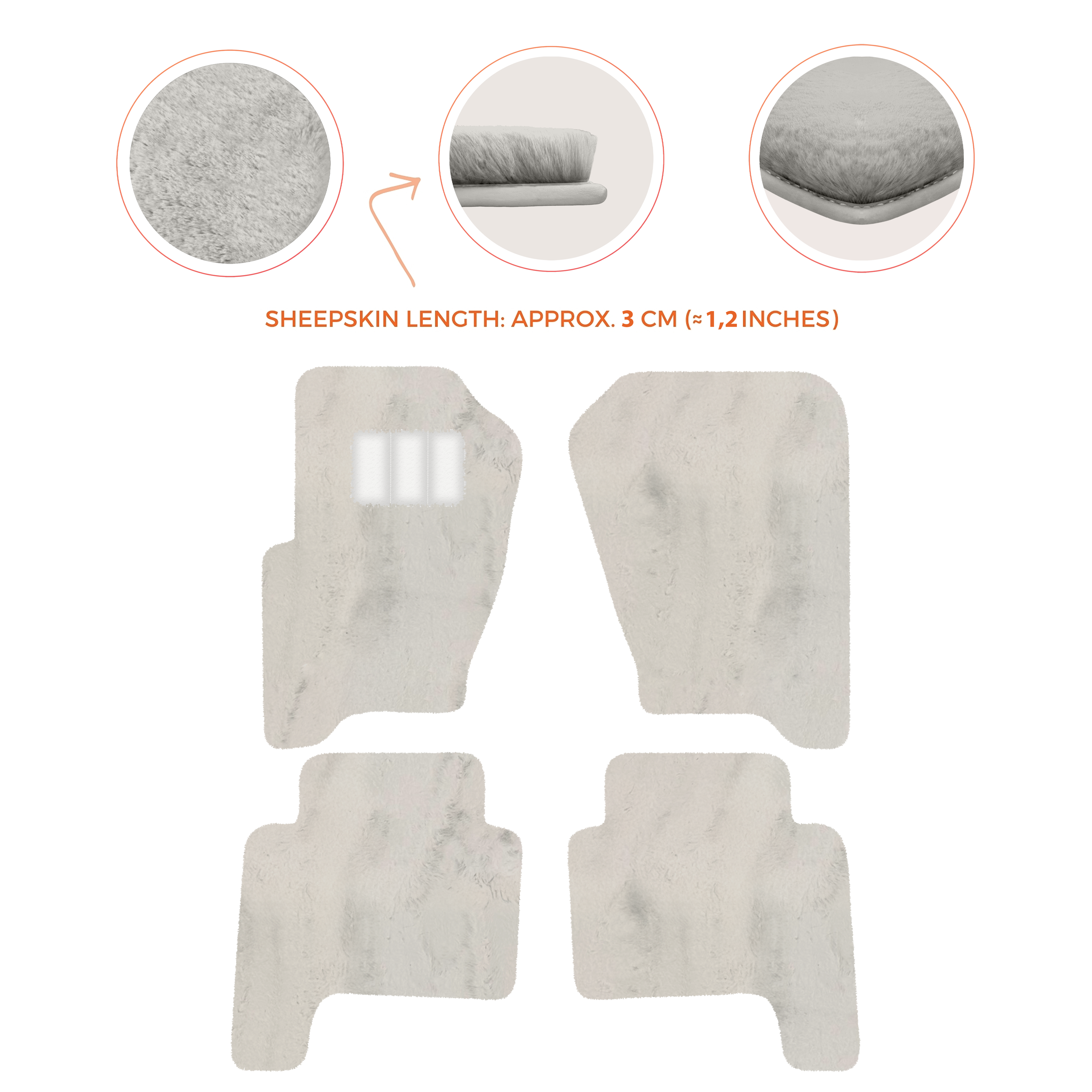 Range Rover Sport (2005-2010) - Sheepskin Length, Various Color Options Custom Fit Premium Velour Floor Mats