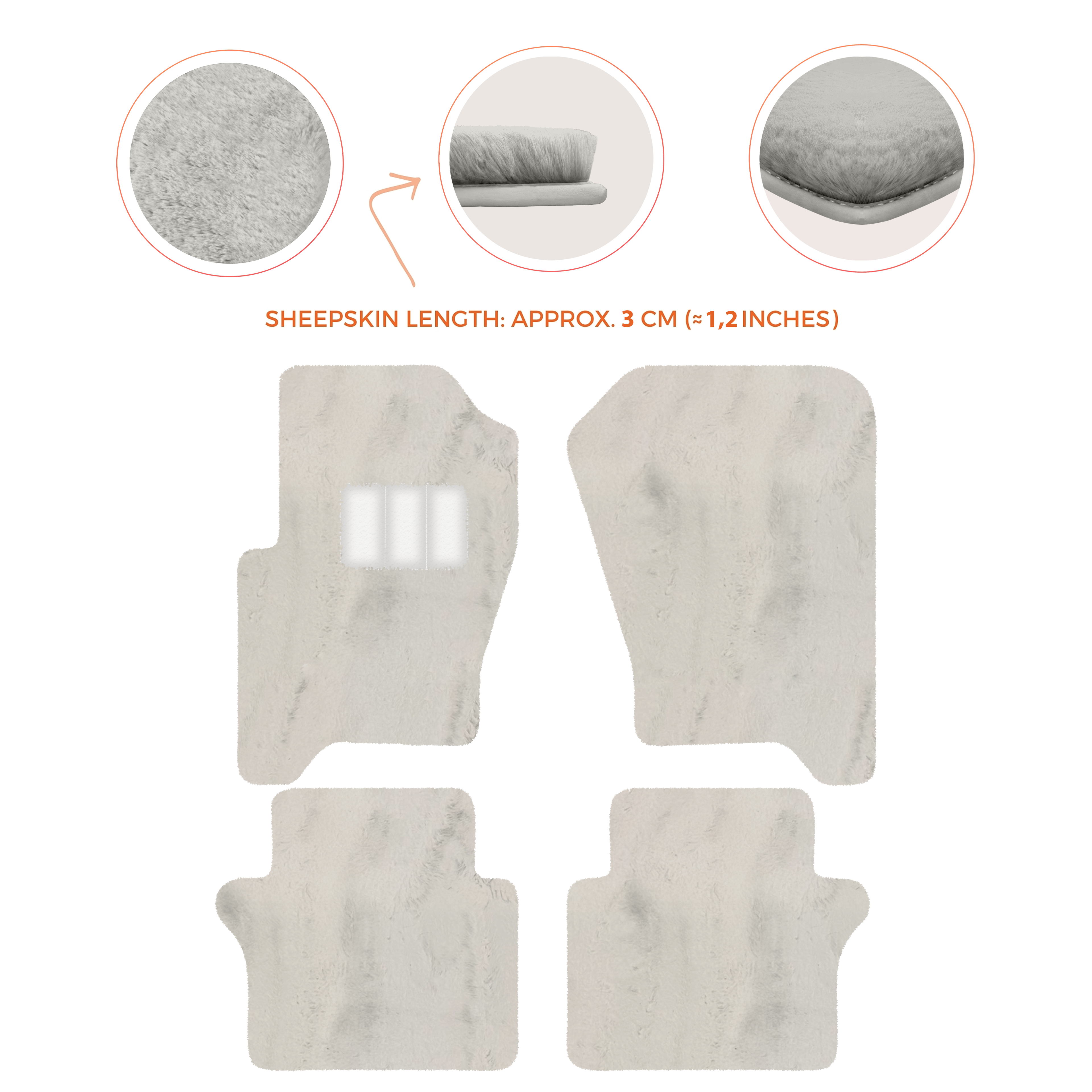 Range Rover Sport (2010-2013) - Sheepskin Length, Various Color Options Custom Fit Premium Velour Floor Mats
