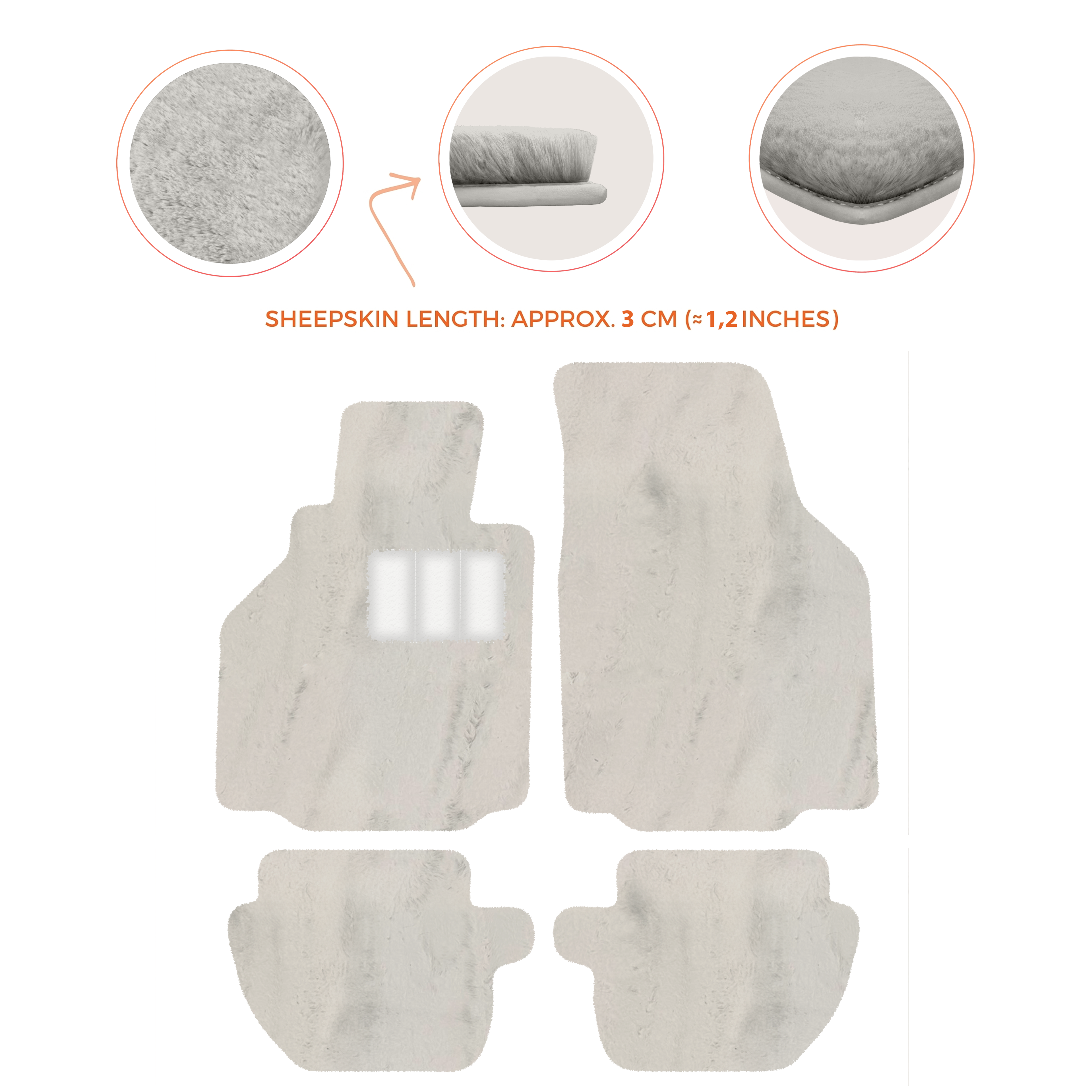 Porsche 911 - 996 (1998-2004) - Sheepskin Length, Various Color Options Custom Fit Premium Velour Floor Mats