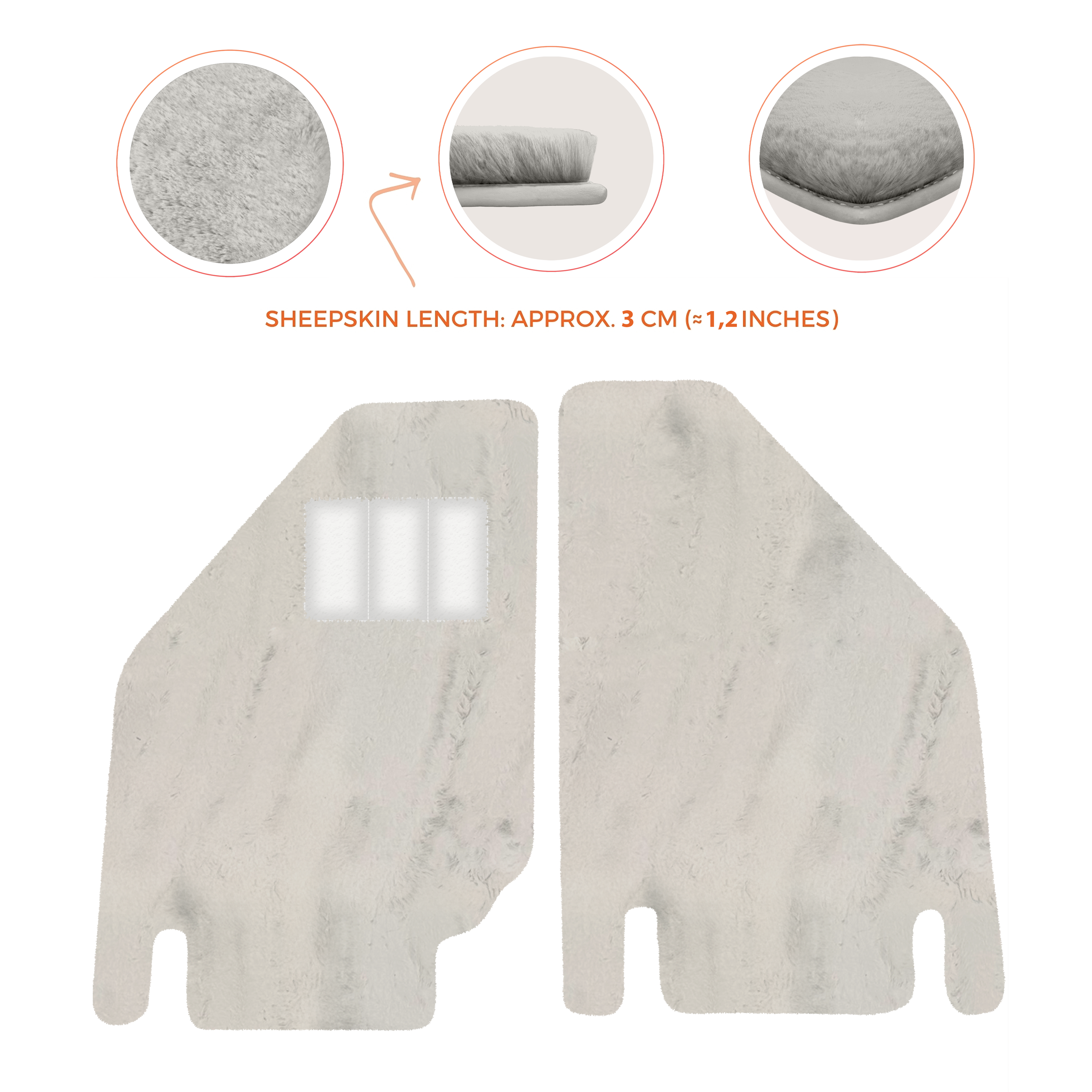 Lamborghini Countach (1974â€“1990) - Sheepskin Length, Various Color Options Custom Fit Premium Velour Floor Mats