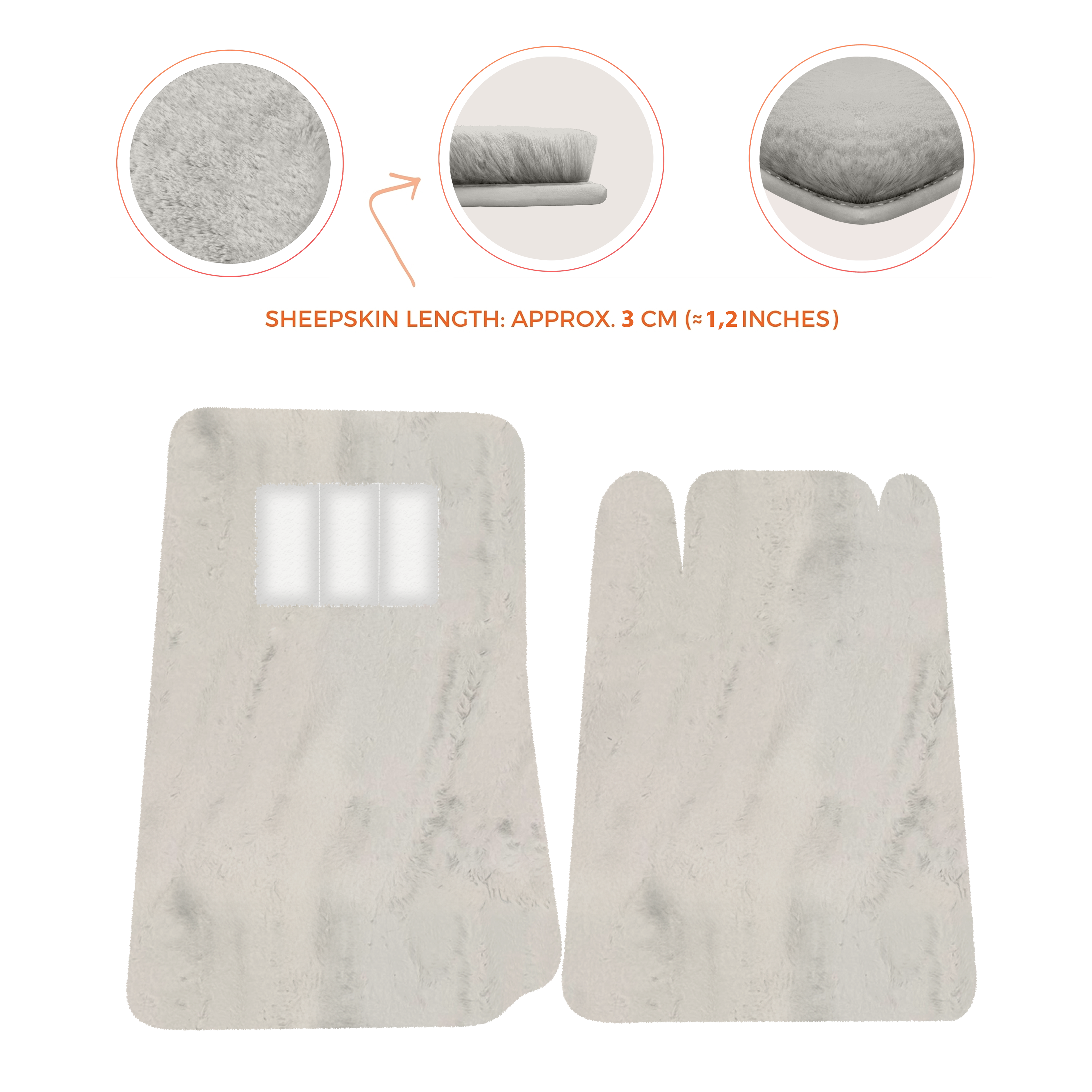 Lamborghini Espada (1968-1978) - Sheepskin Length, Various Color Options Custom Fit Premium Velour Floor Mats