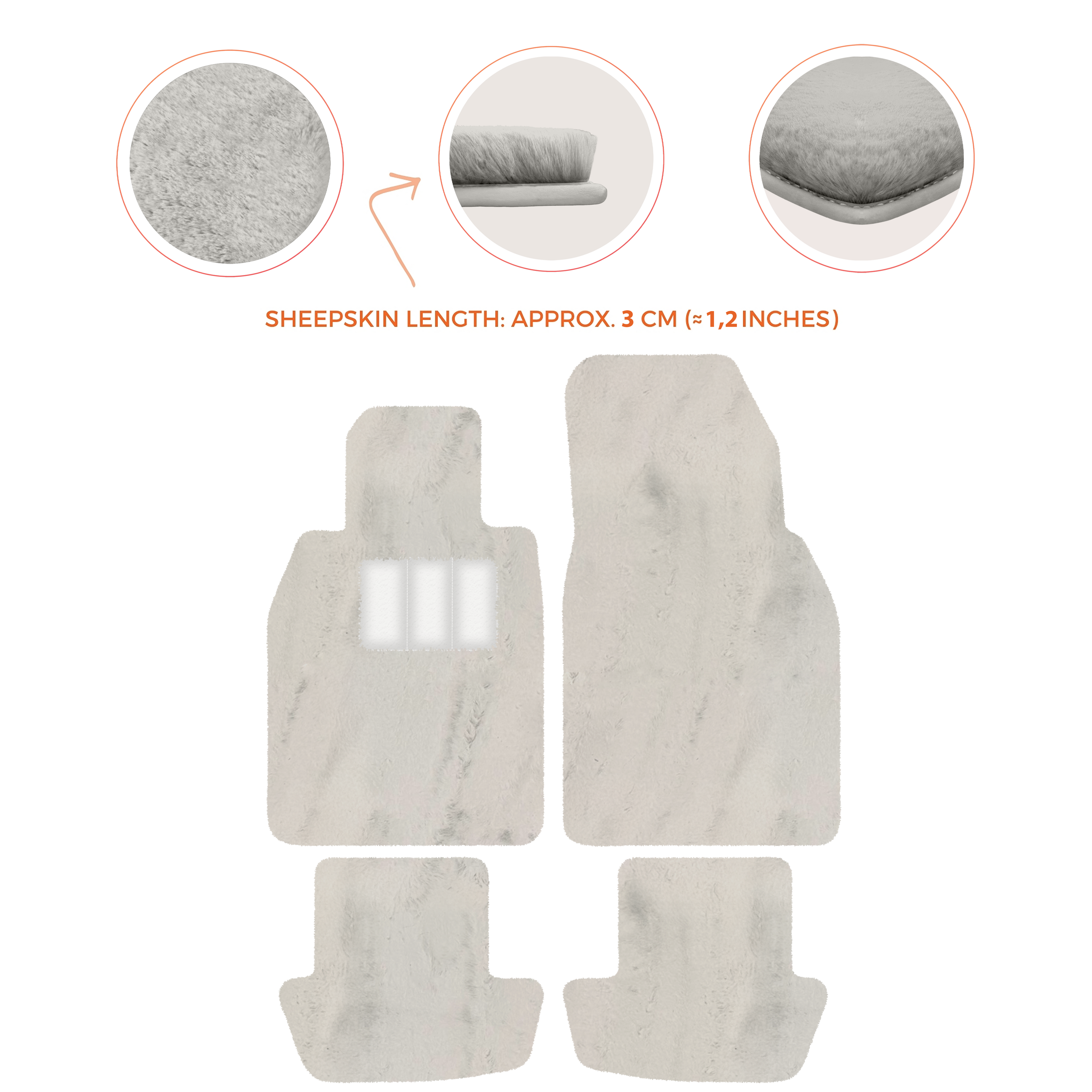 Porsche 911 - 992 (2019-2026) - Sheepskin Length, Various Color Options Custom Fit Premium Velour Floor Mats