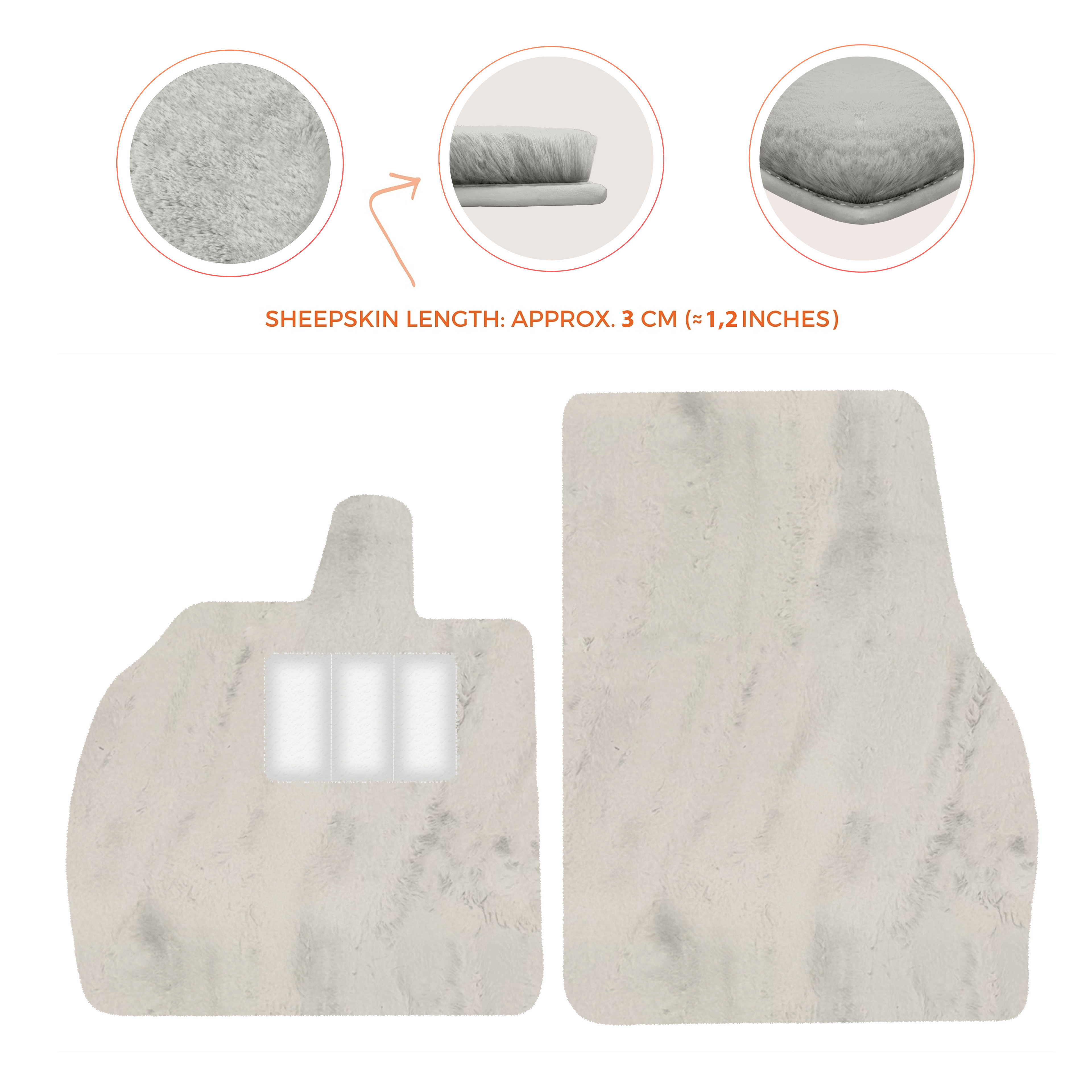 Lamborghini Temerario (2025-2026) - Sheepskin Length, Various Color Options Custom Fit Premium Velour Floor Mats