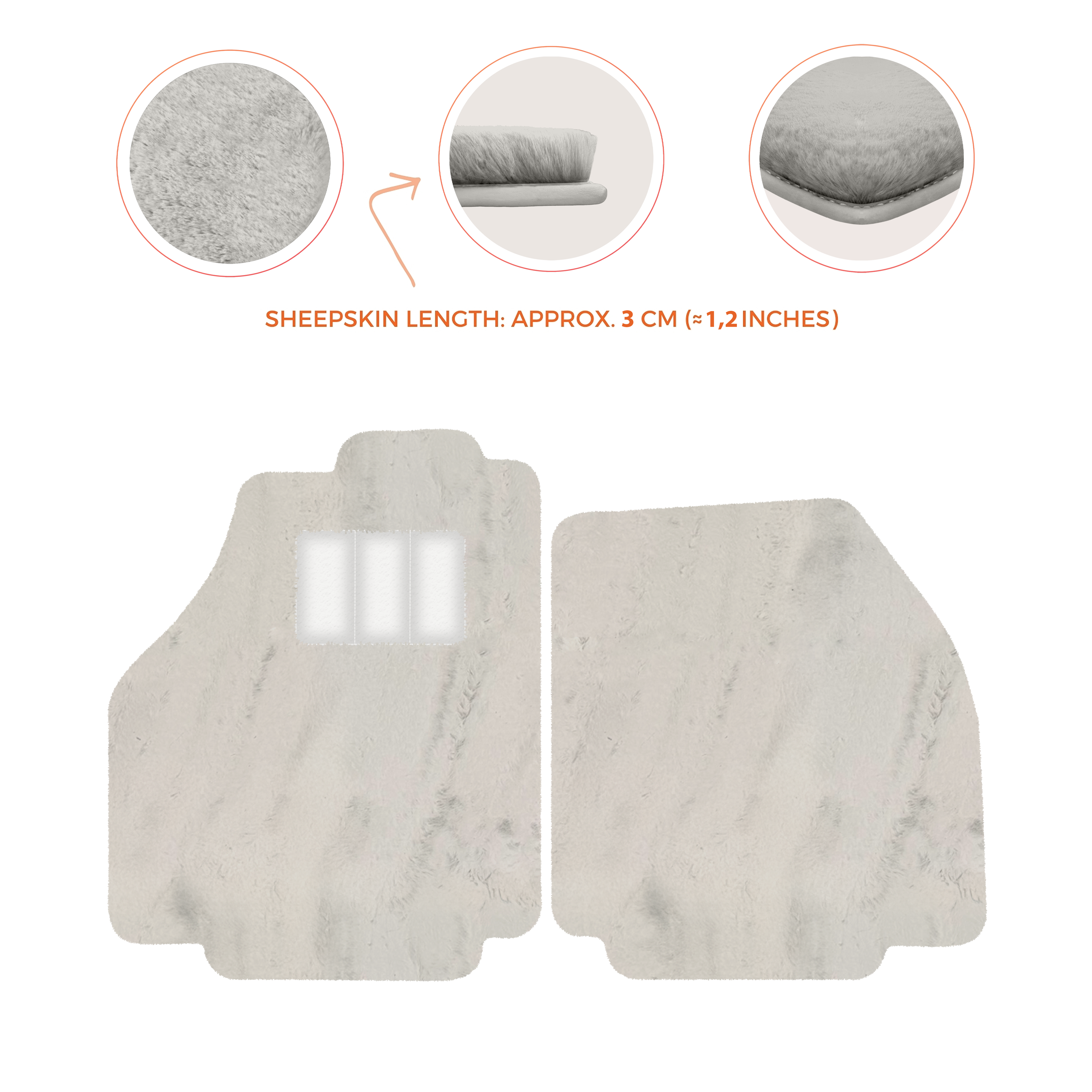 Ferrari 488 Pista Spider (2019-2021) - Sheepskin Length, Various Color Options Custom Fit Premium Velour Floor Mats