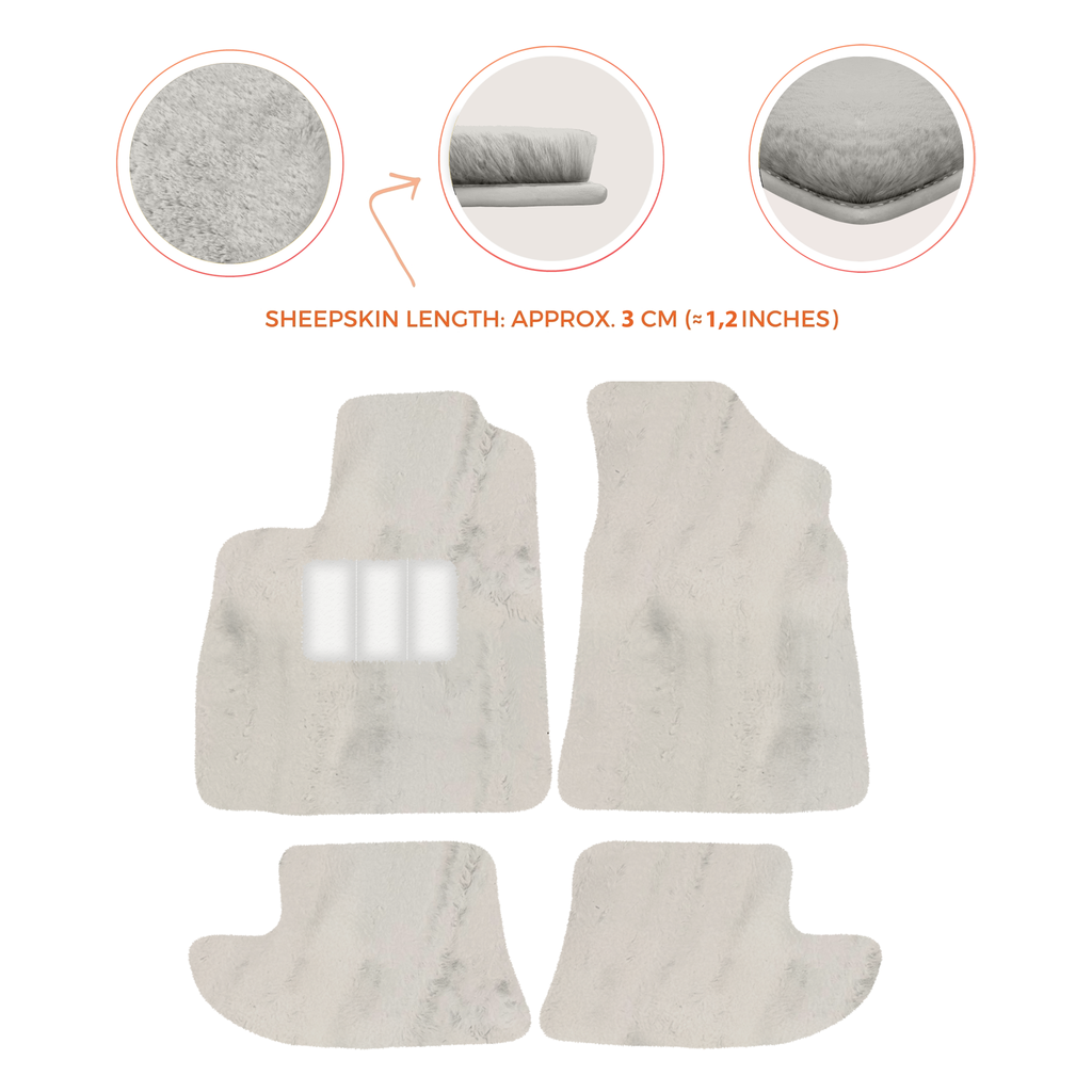Bentley Continental GT (2011â€“2018) - Sheepskin Length, Various Color Options Custom Fit Premium Velour Floor Mats