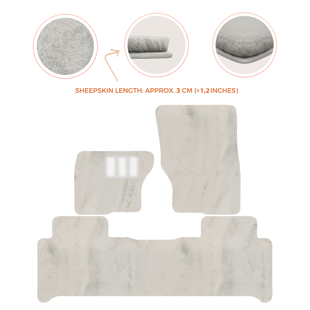 Land Rover Discovery 5-7 Seater (2017-2026) - Sheepskin Length, Various Color Options Custom Fit Premium Velour Floor Mats