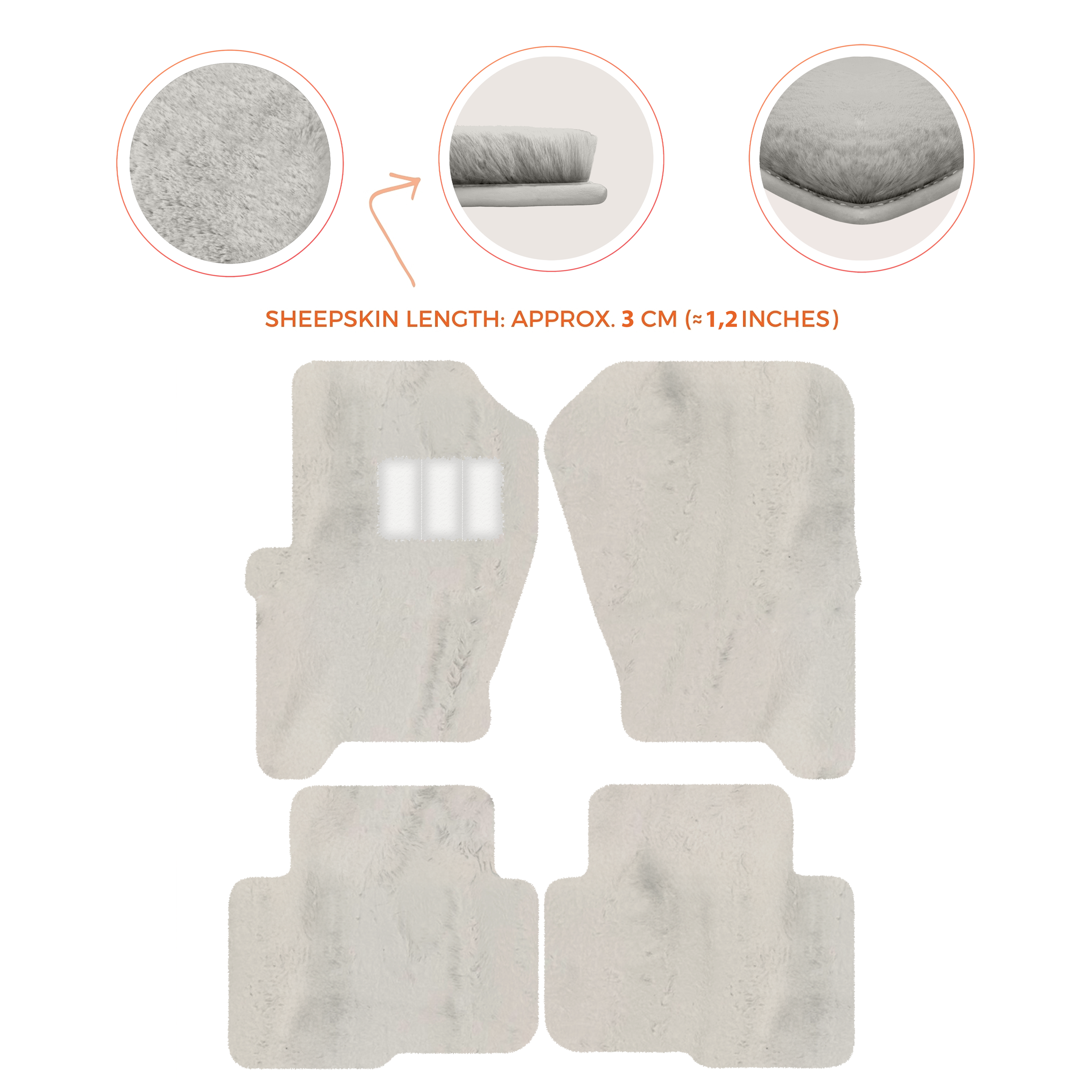 Land Rover Discovery (2004-2009) - Sheepskin Length, Various Color Options Custom Fit Premium Velour Floor Mats