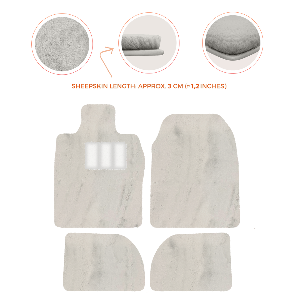 Porsche 924 (1976-1988) - Sheepskin Length, Various Color Options Custom Fit Premium Velour Floor Mats