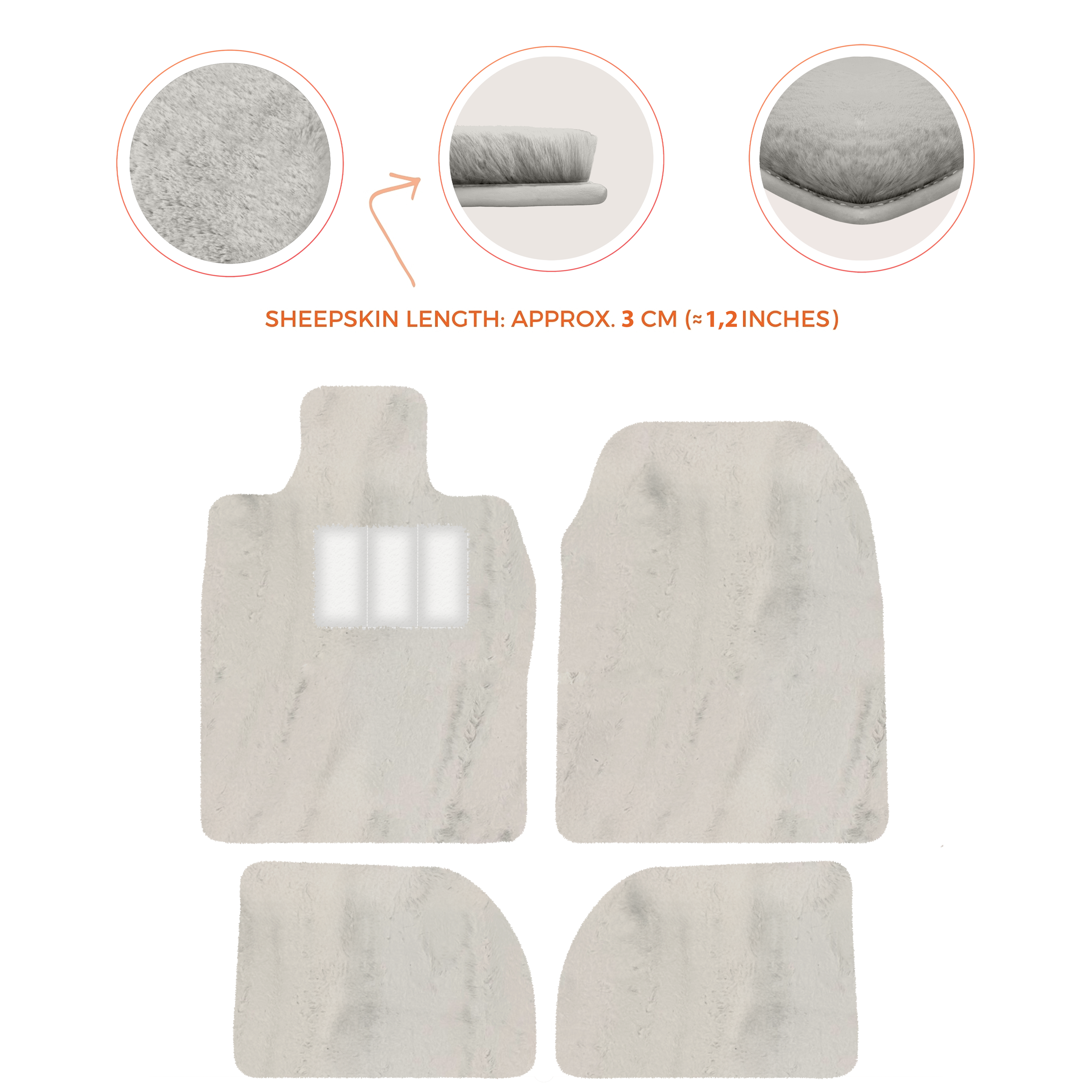 Porsche 924 (1976-1988) - Sheepskin Length, Various Color Options Custom Fit Premium Velour Floor Mats