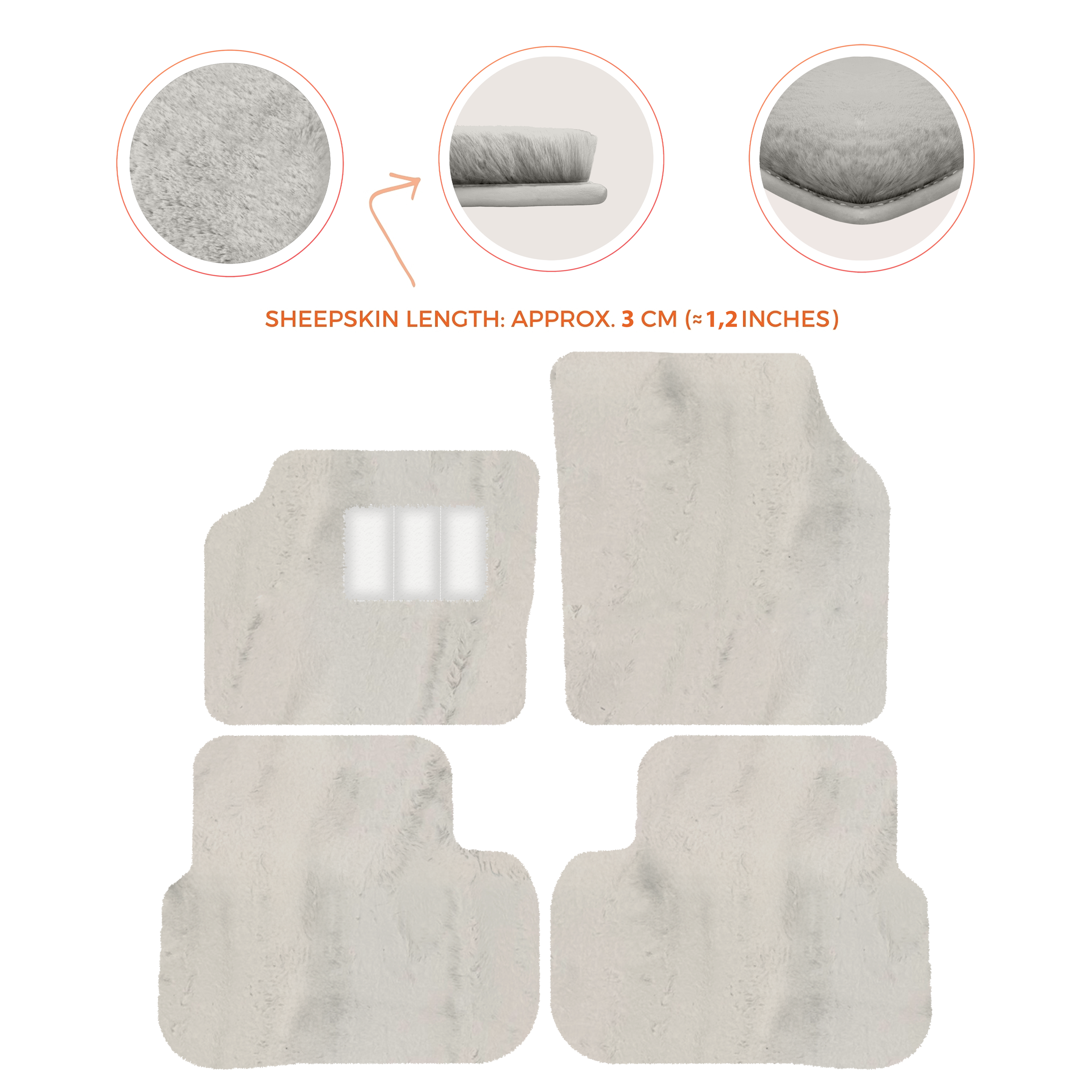 Land Rover Discovery Sport (2015-2019) - Sheepskin Length, Various Color Options Custom Fit Premium Velour Floor Mats