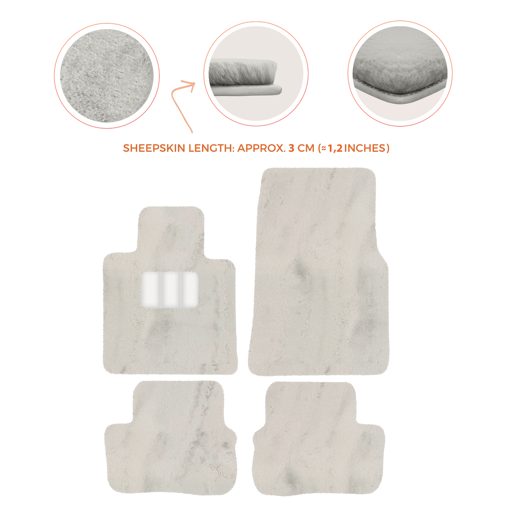 Rolls-Royce Cullinan (2018â€“2025) - Sheepskin Length, Various Color Options Custom Fit Premium Velour Floor Mats
