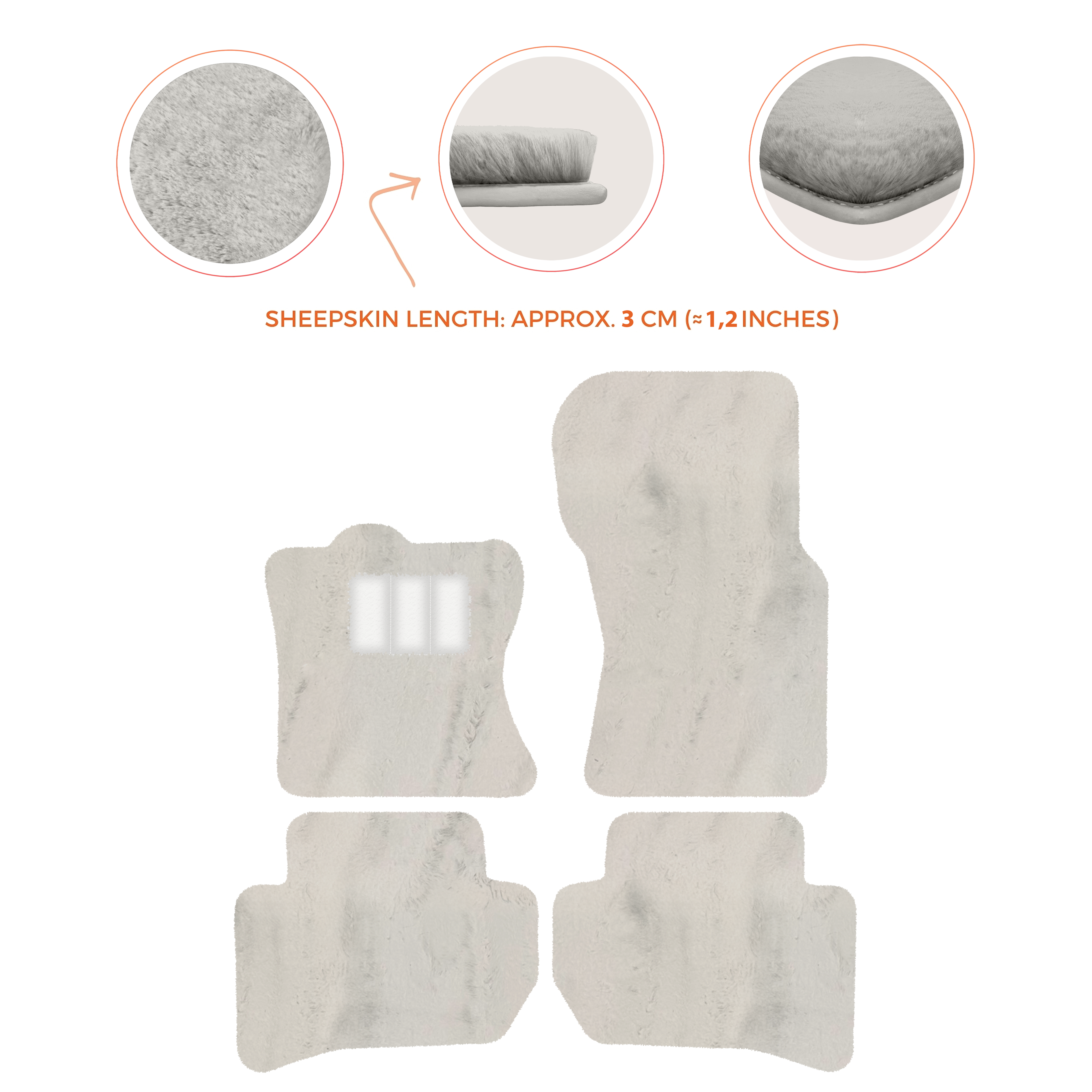 Range Rover Velar (2017-2024) - Sheepskin Length, Various Color Options Custom Fit Premium Velour Floor Mats