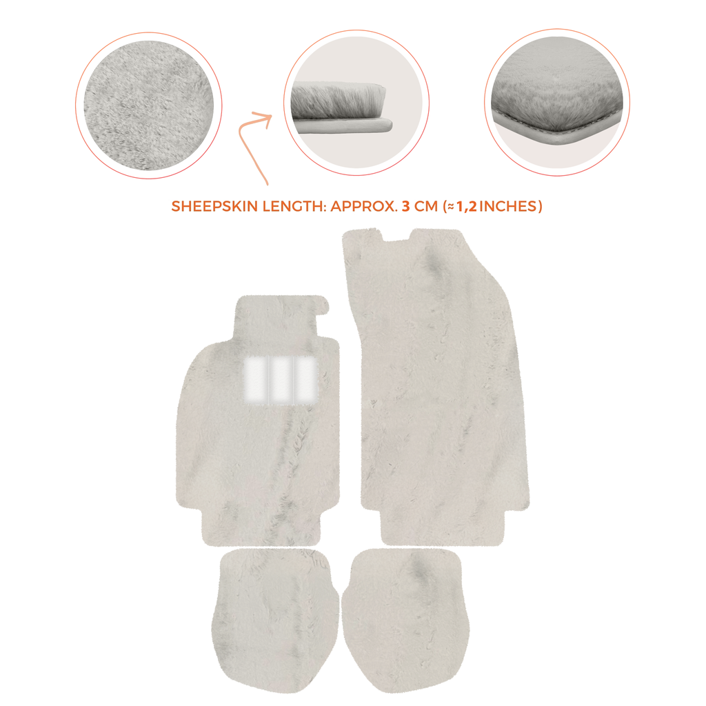Porsche 911 - 964 (1989-1994) - Sheepskin Length, Various Color Options Custom Fit Premium Velour Floor Mats