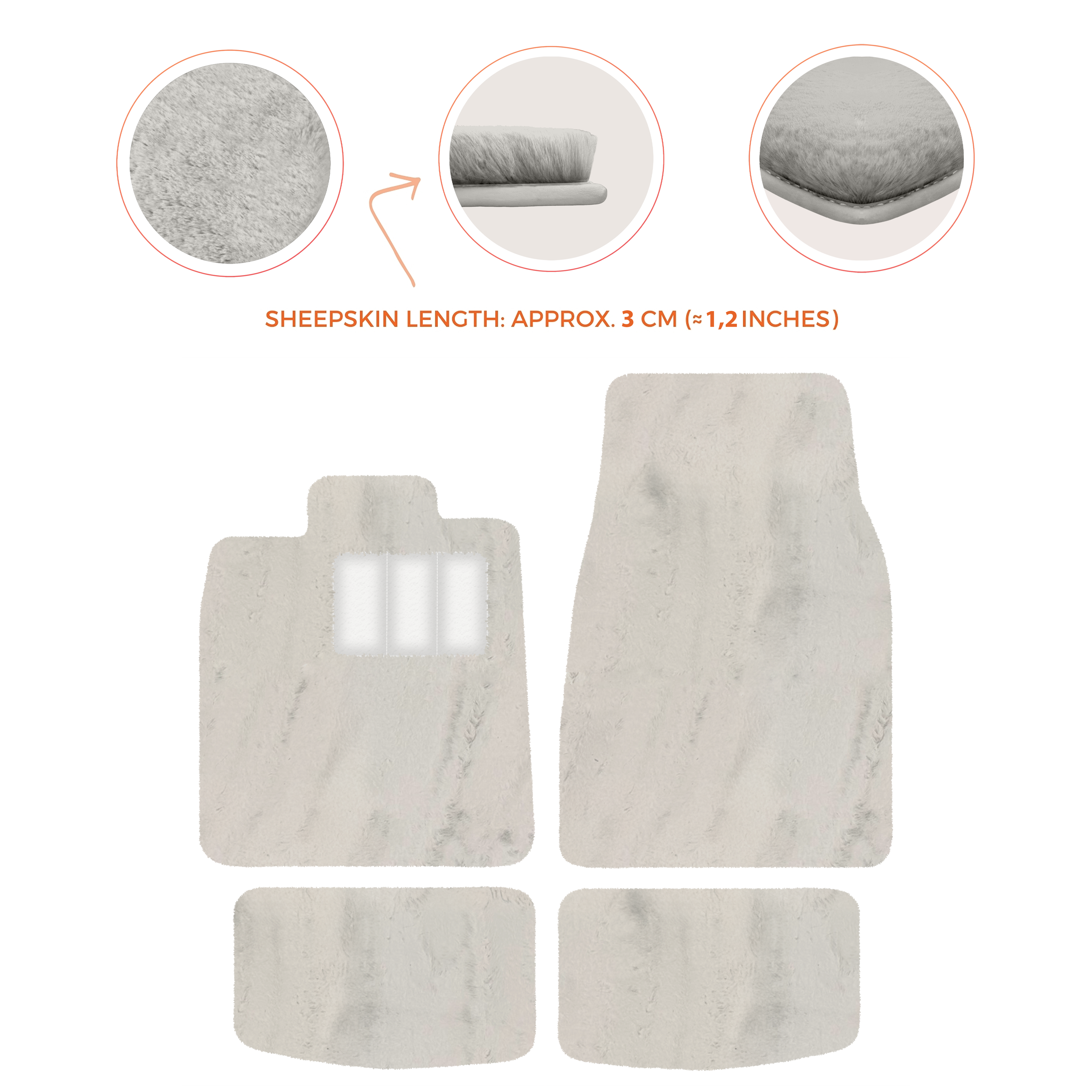 Porsche Taycan (2019-2023) - Sheepskin Length, Various Color Options Custom Fit Premium Velour Floor Mats