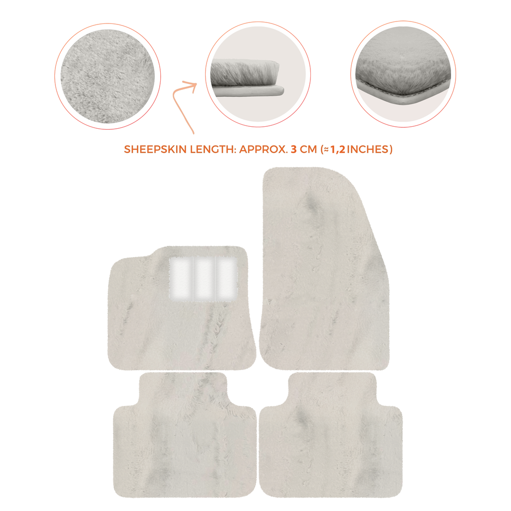 Porsche Cayenne (2018-2023) - Sheepskin Length, Various Color Options Custom Fit Premium Velour Floor Mats