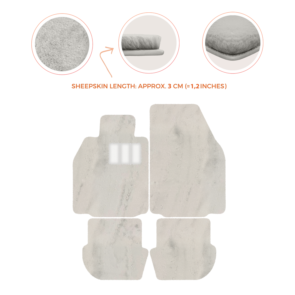 Porsche 911 - 997 (2004-2012) - Sheepskin Length, Various Color Options Custom Fit Premium Velour Floor Mats