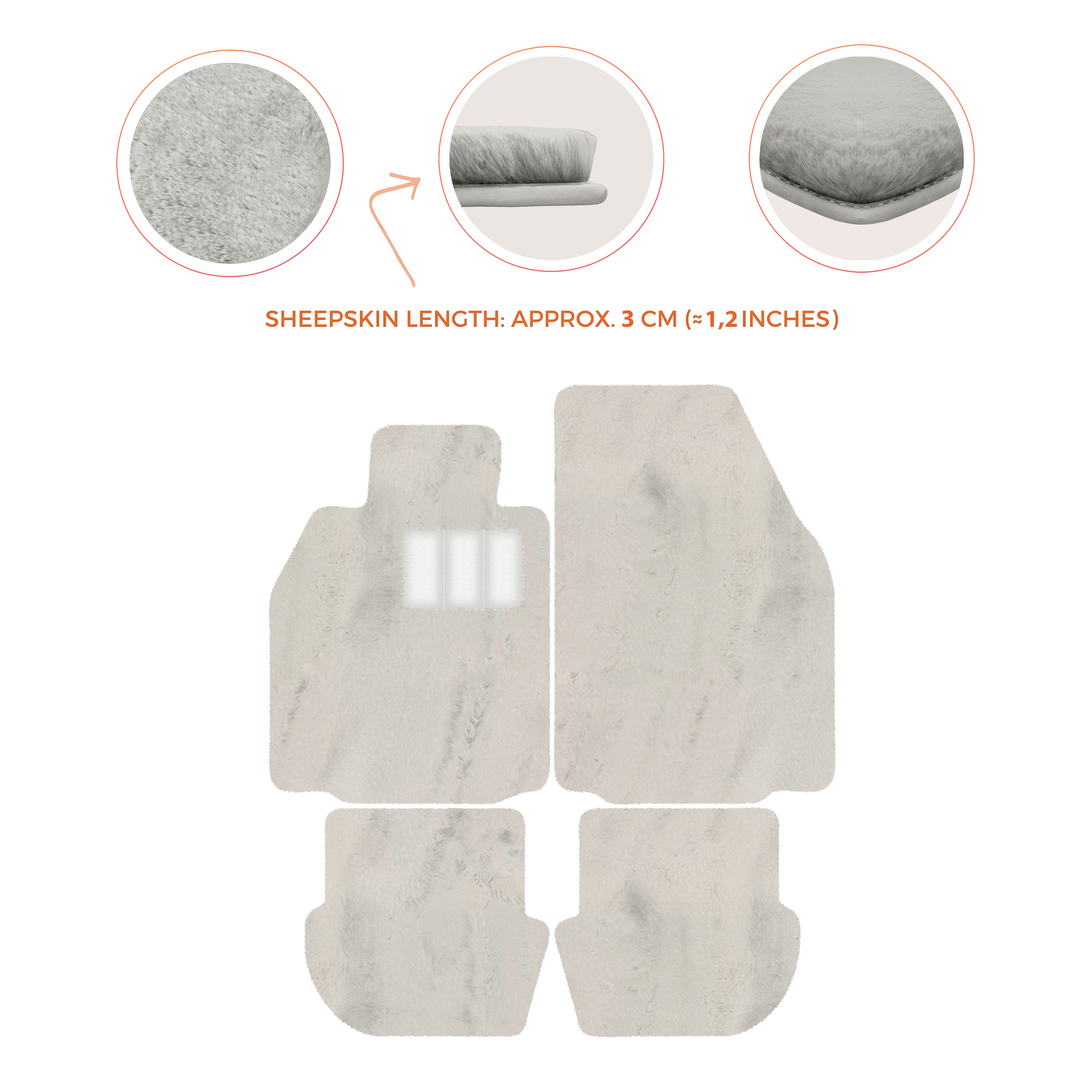 Porsche 911 - 997 (2004-2012) - Sheepskin Length, Various Color Options Custom Fit Premium Velour Floor Mats