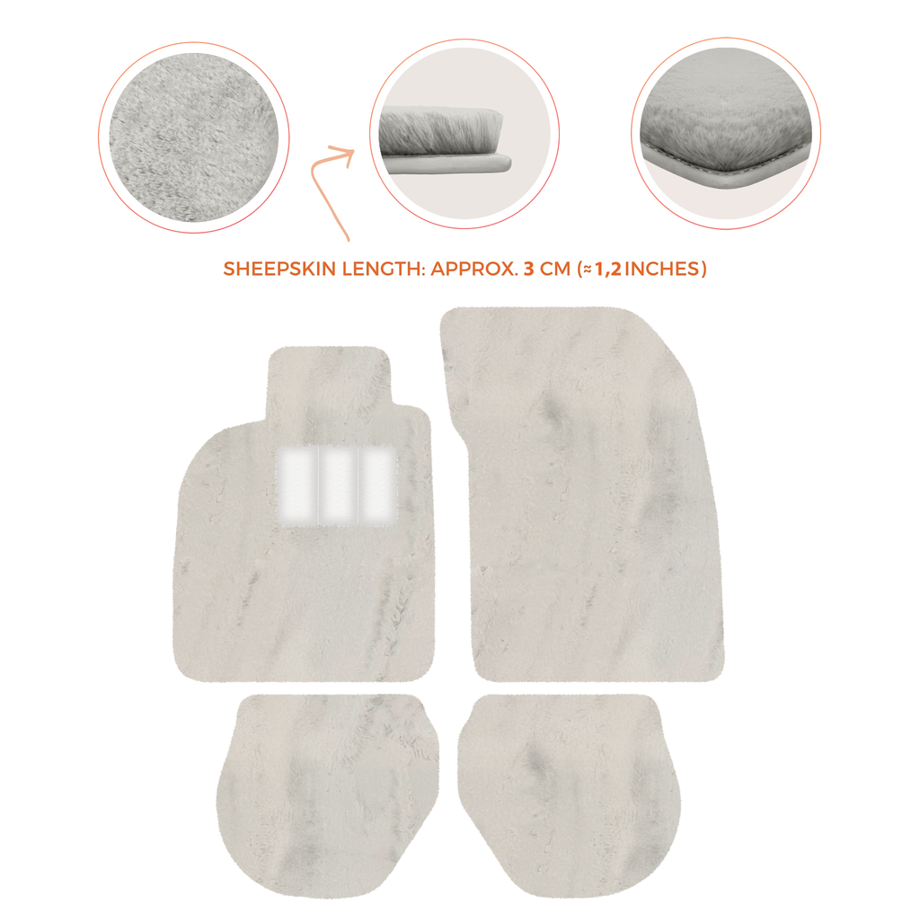 Porsche 911-993 (1993-1998) - Sheepskin Length, Various Color Options Custom Fit Premium Velour Floor Mats