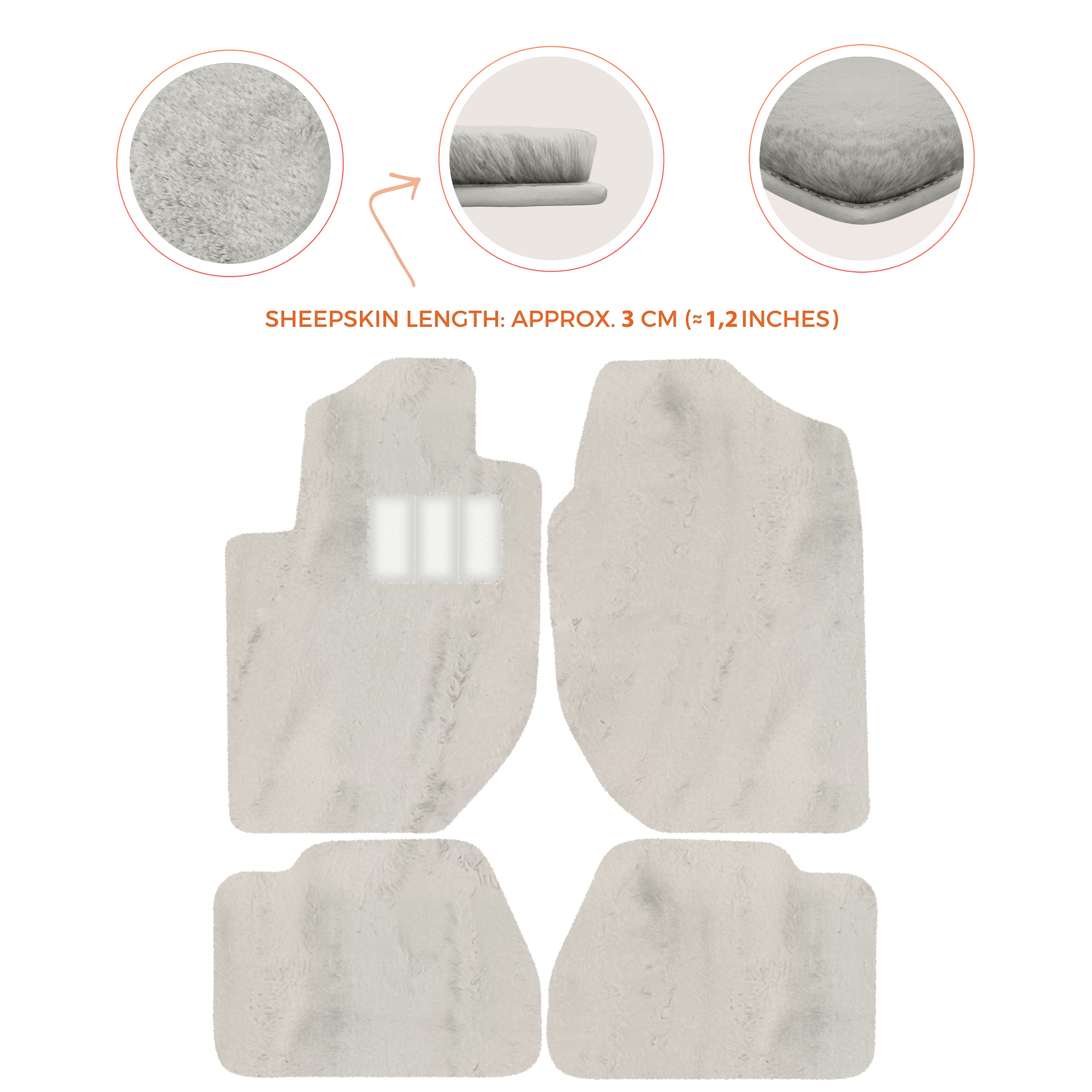Land Rover Freelander (2003-2007) - Sheepskin Length, Various Color Options Custom Fit Premium Velour Floor Mats