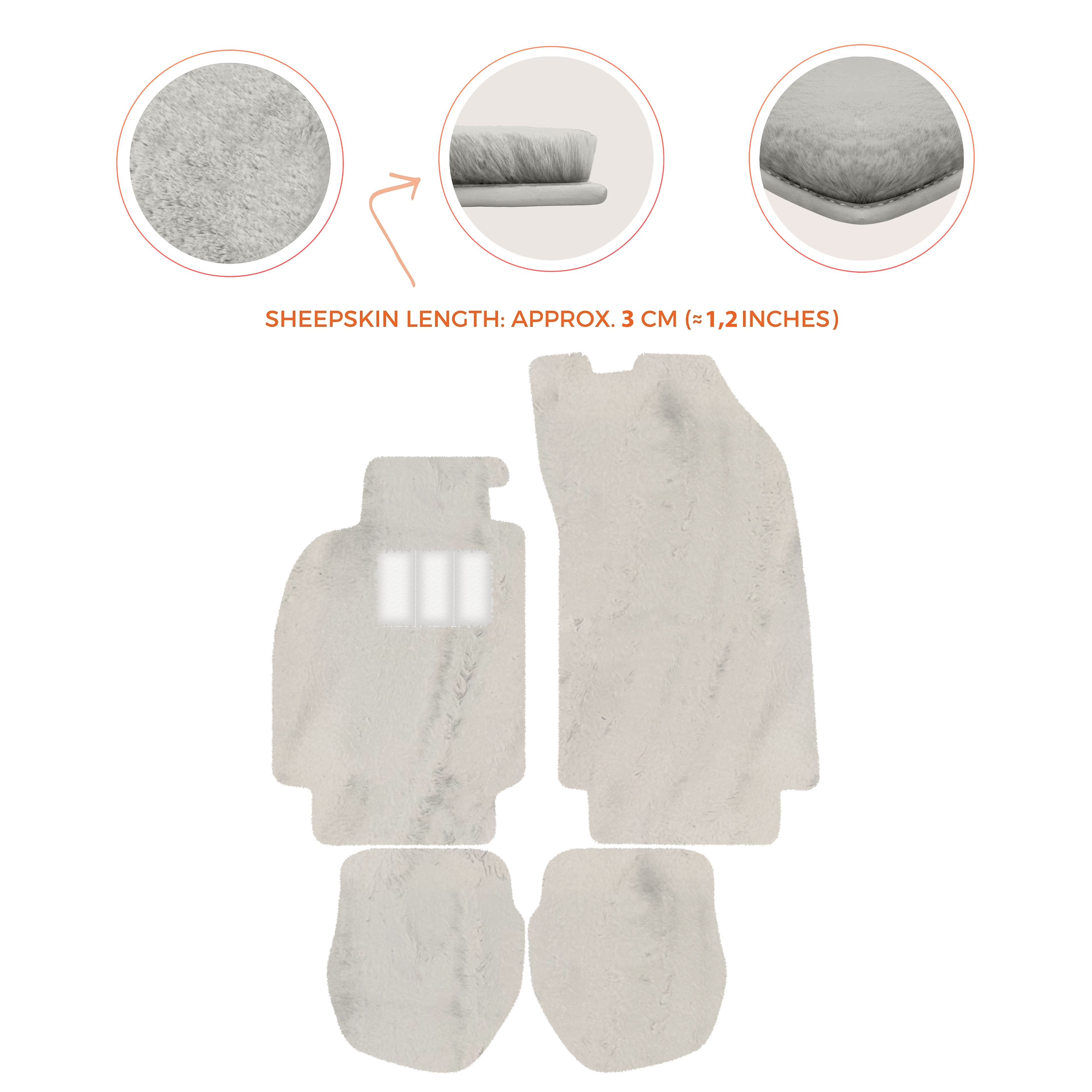 Porsche 911 - 964 (1989-1994) - Sheepskin Length, Various Color Options Custom Fit Premium Velour Floor Mats