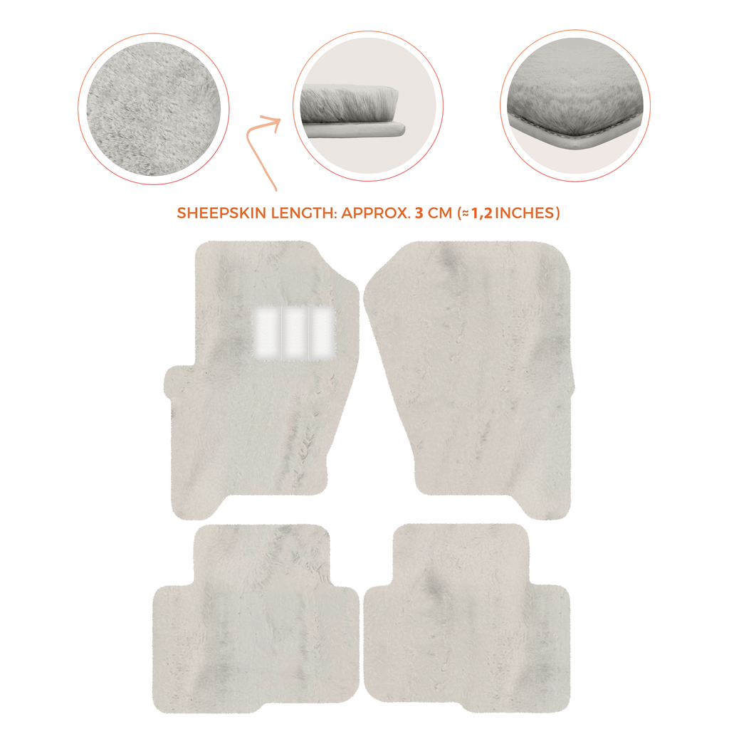 Land Rover Discovery (2004-2009) - Sheepskin Length, Various Color Options Custom Fit Premium Velour Floor Mats