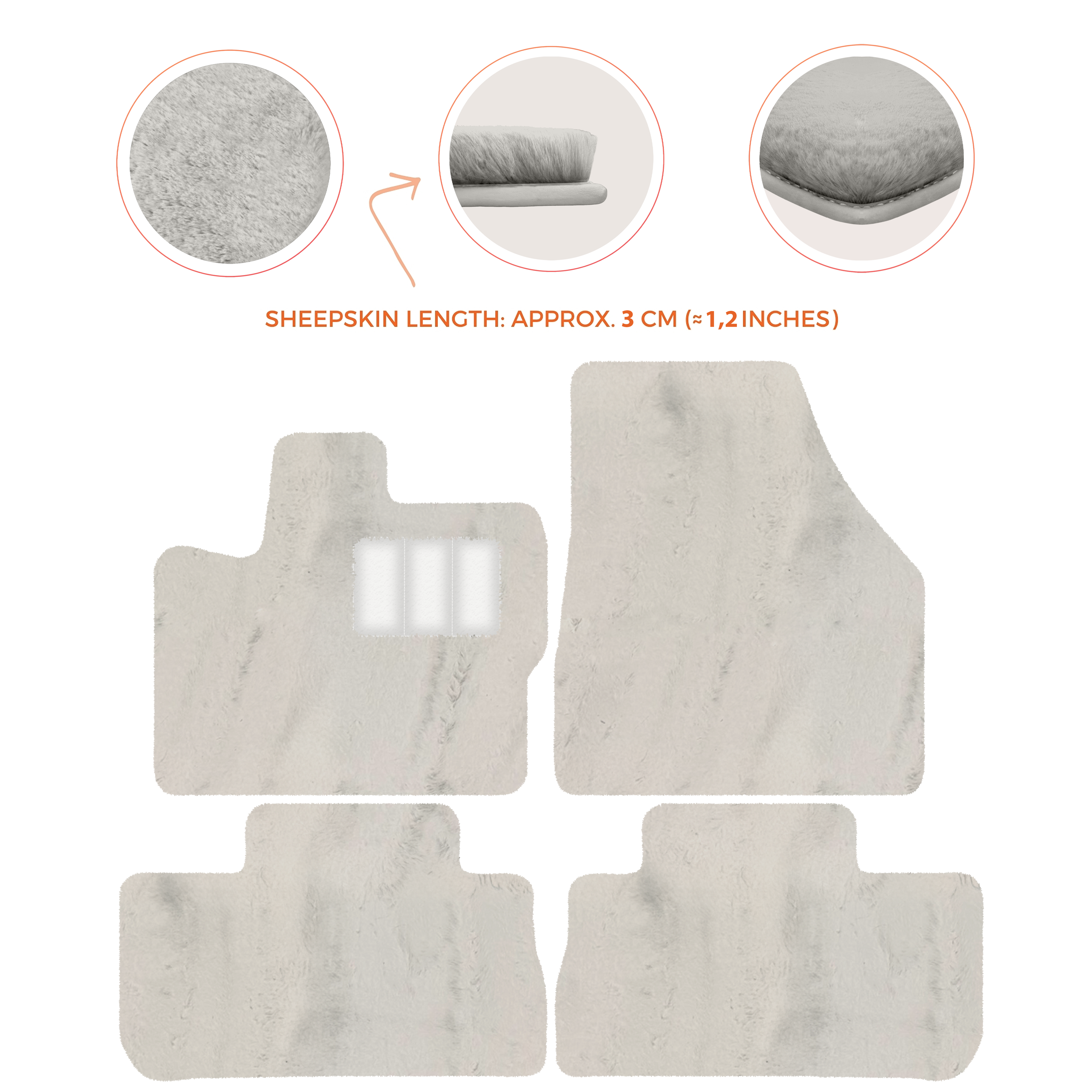 Land Rover Freelander (2007-2012) - Sheepskin Length, Various Color Options Custom Fit Premium Velour Floor Mats