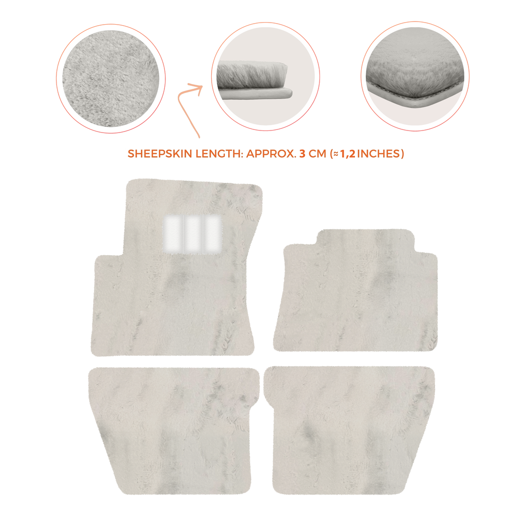 Bentley Mulsanne (2010â€“2020) - Sheepskin Length, Various Color Options Custom Fit Premium Velour Floor Mats