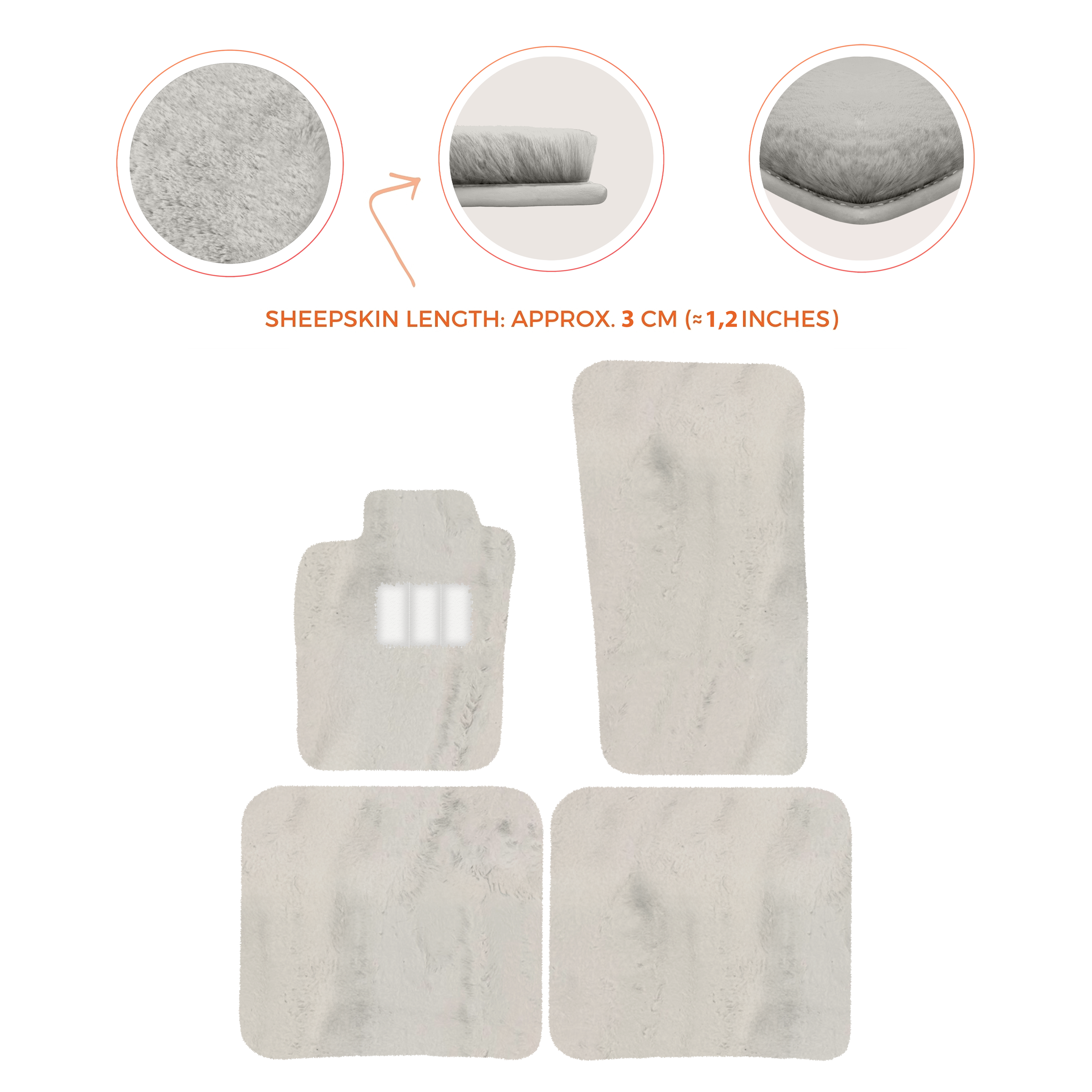 Bentley Flying Spur (2019-2023) - Sheepskin Length, Various Color Options Custom Fit Premium Velour Floor Mats
