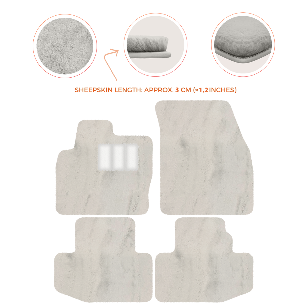 Range Rover Evoque (2016-2024) Convertible - Sheepskin Length, Various Color Options Custom Fit Premium Velour Floor Mats