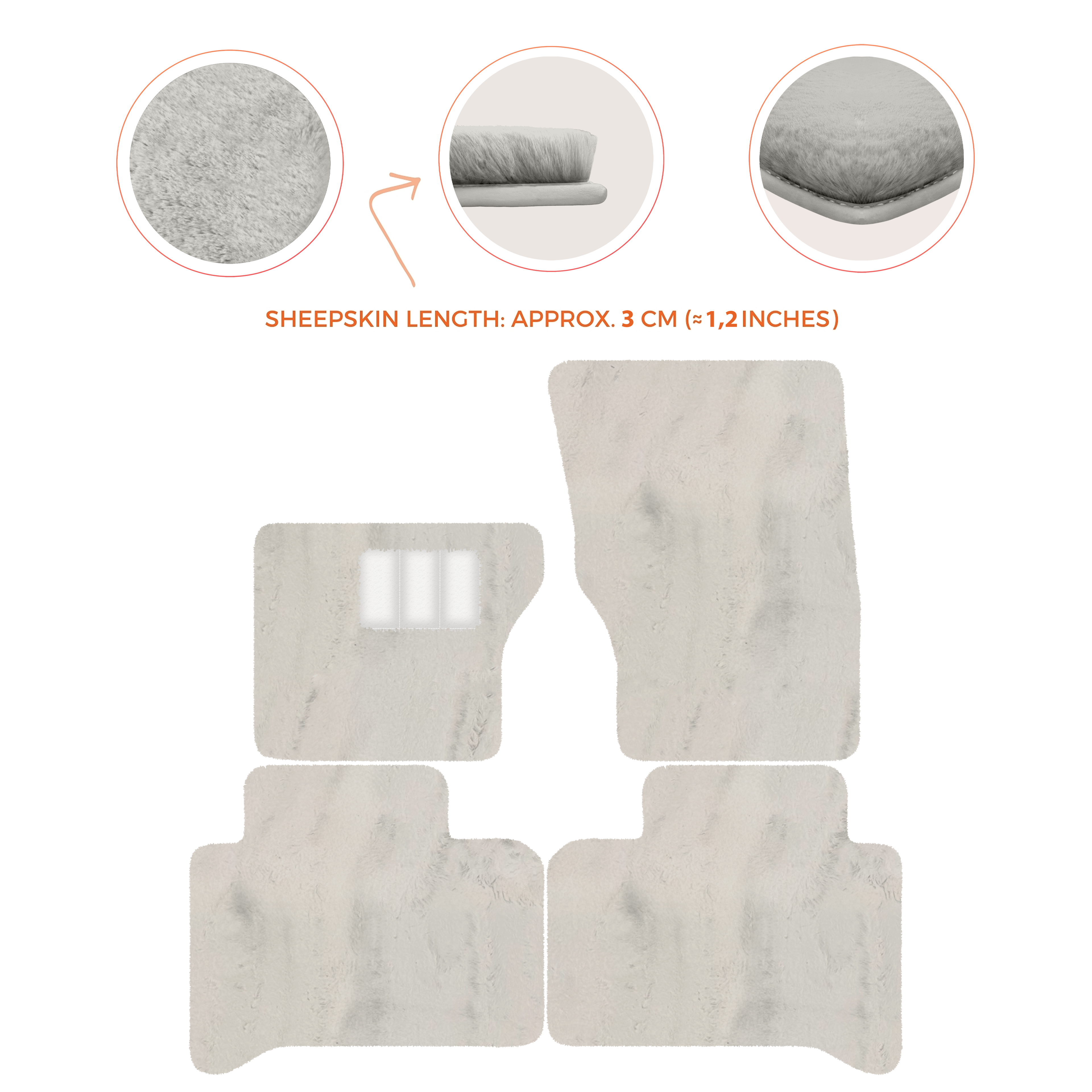 Range Rover (2012-2022) 4-5 Seater - Sheepskin Length, Various Color Options Custom Fit Premium Velour Floor Mats