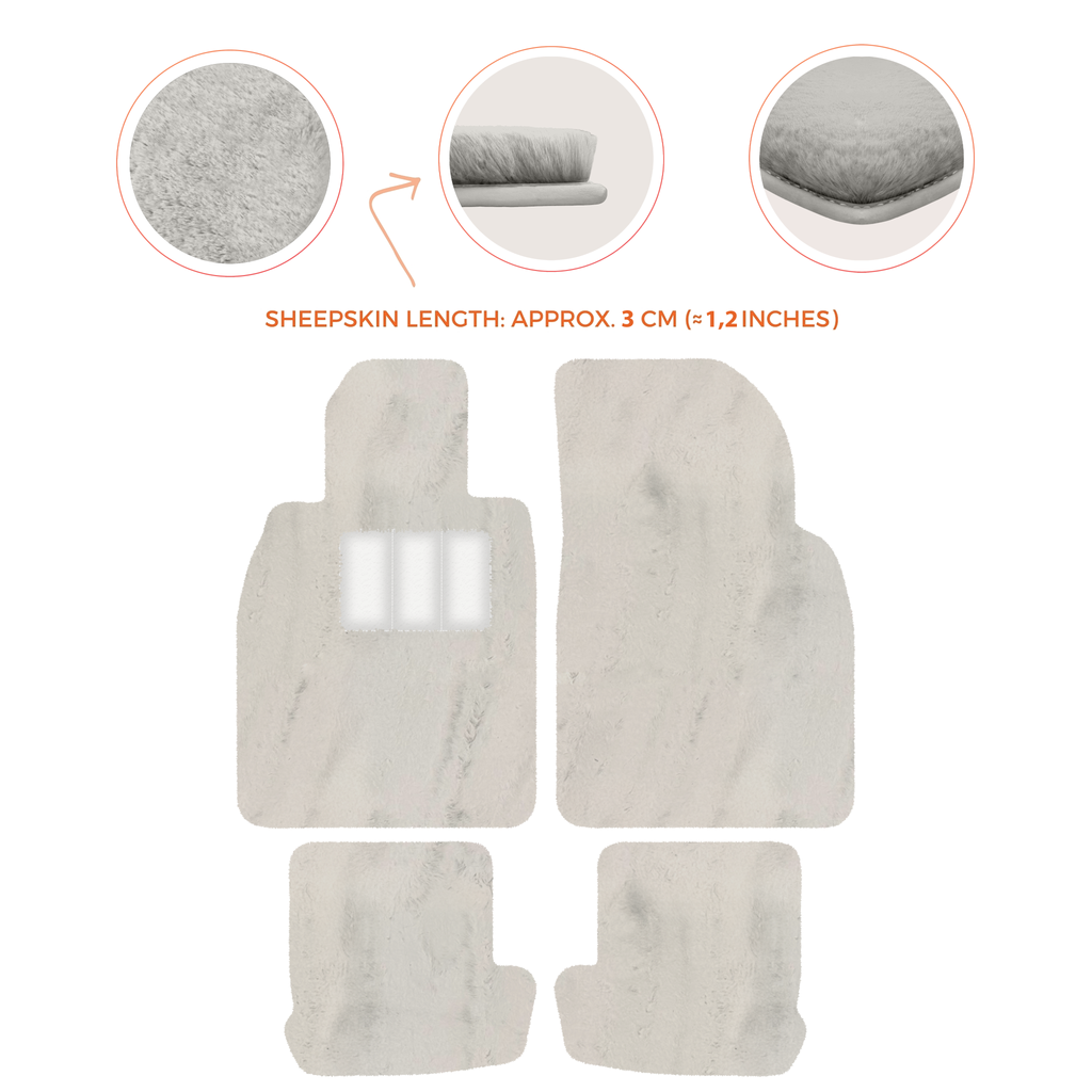 Porsche 911 - 991 (2012-2019) - Sheepskin Length, Various Color Options Custom Fit Premium Velour Floor Mats