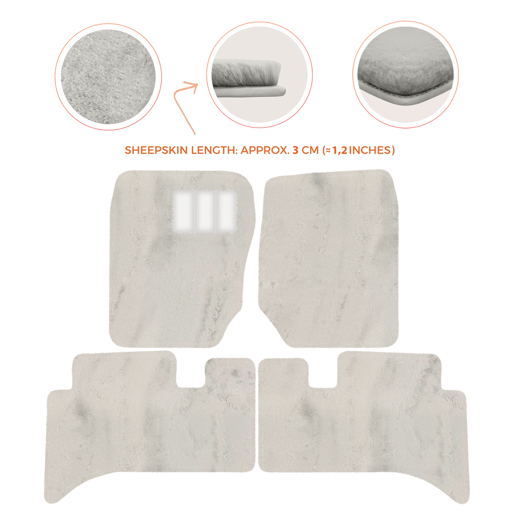 Range Rover (1994-2002) - Sheepskin Length, Various Color Options Custom Fit Premium Velour Floor Mats