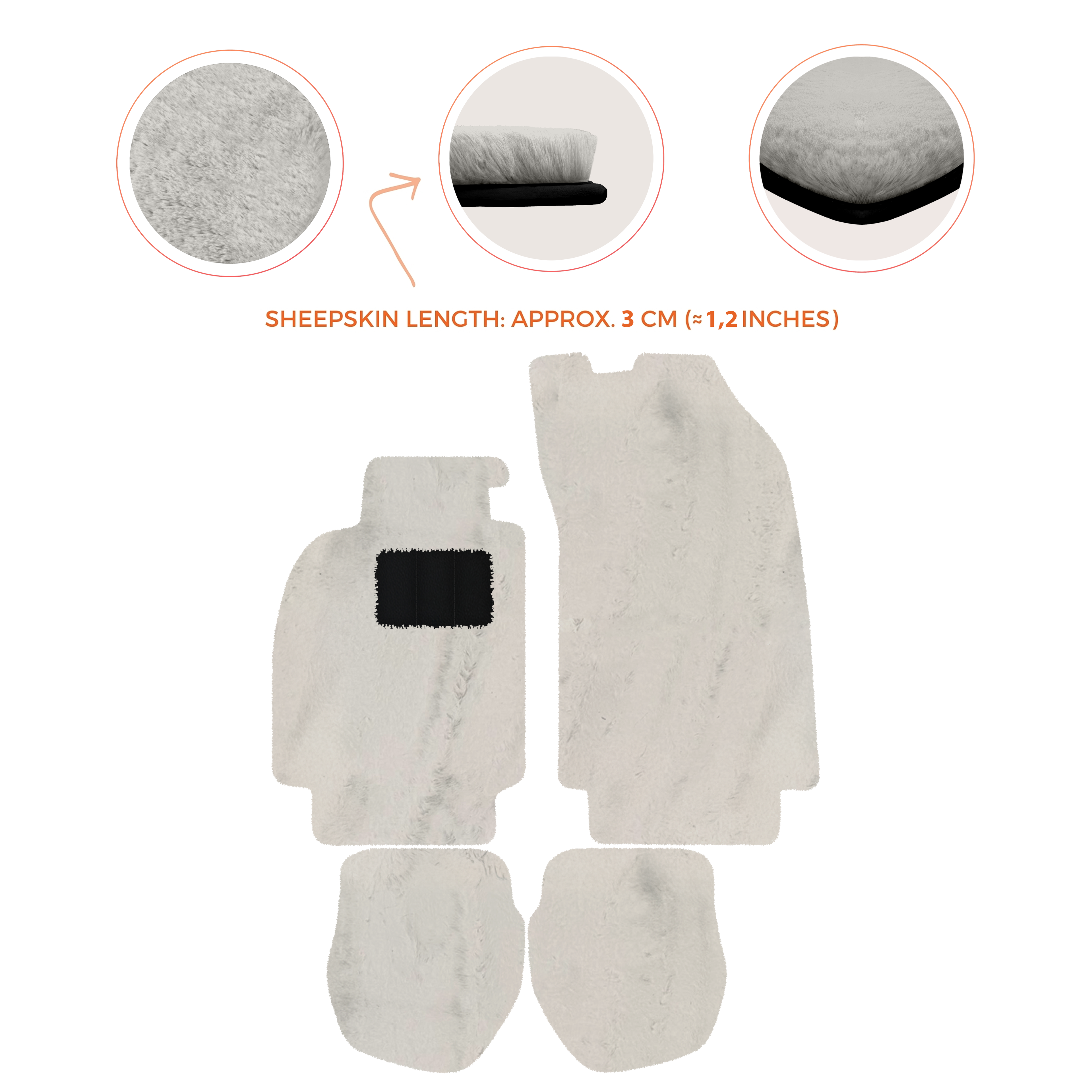 Porsche 911 - 964 (1989-1994) - Sheepskin Length, Various Color Options Custom Fit Premium Velour Floor Mats