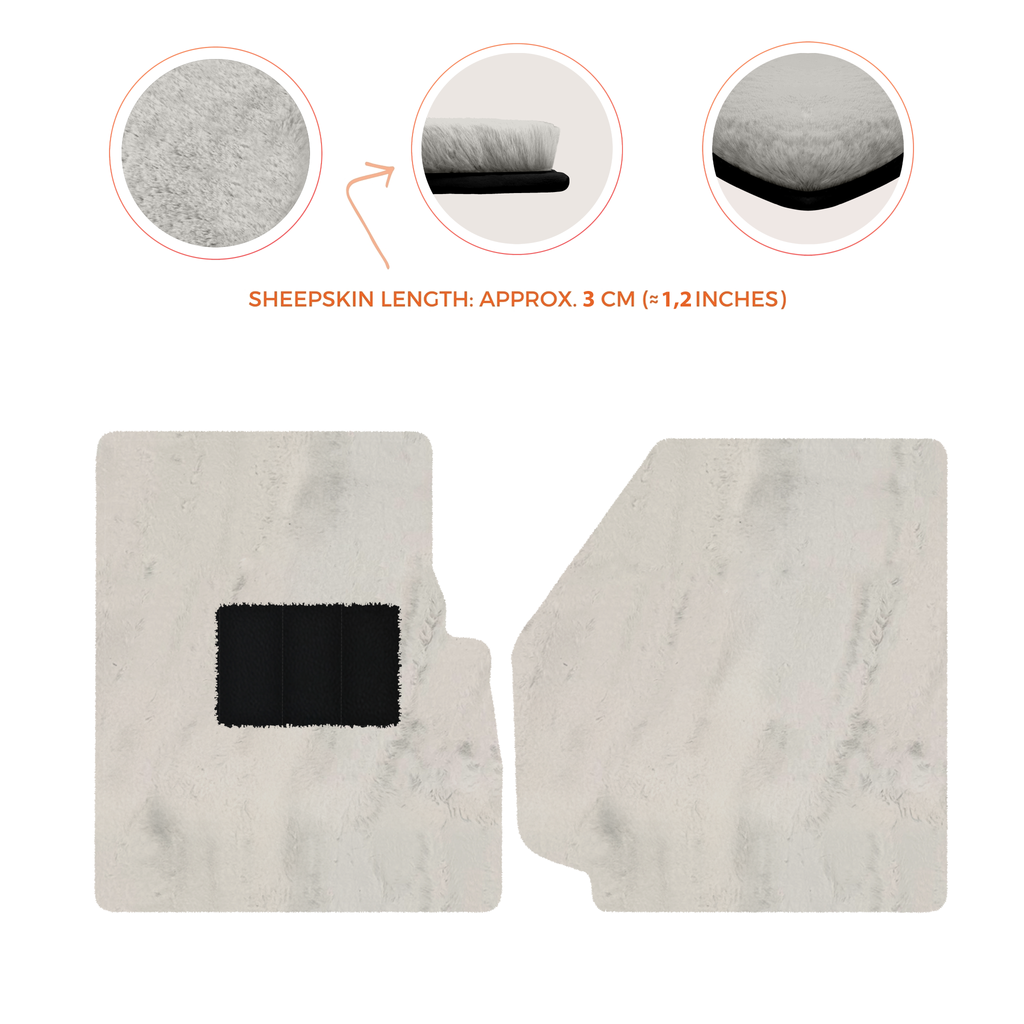 Land Rover Defender 90 (2007-2020) - Sheepskin Length, Various Color Options Custom Fit Premium Velour Floor Mats