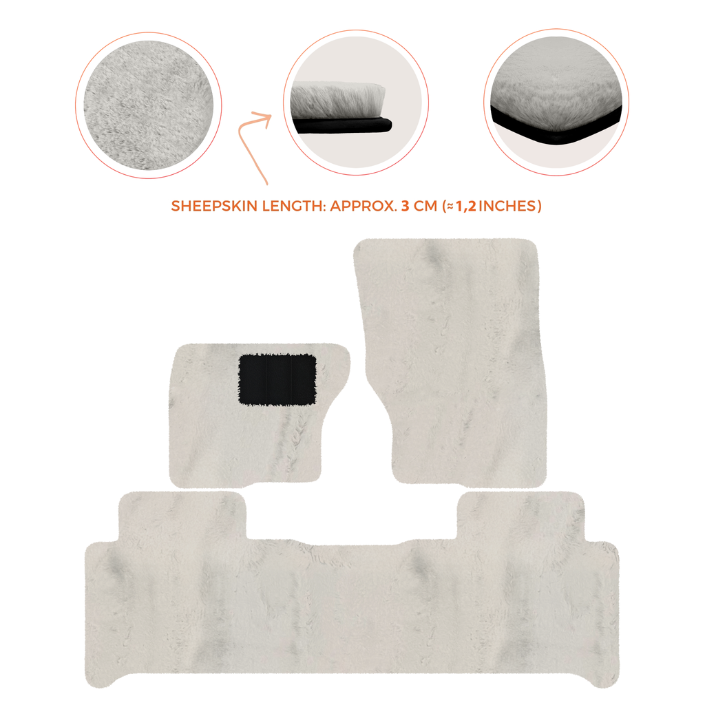 Land Rover Discovery 5-7 Seater (2017-2026) - Sheepskin Length, Various Color Options Custom Fit Premium Velour Floor Mats