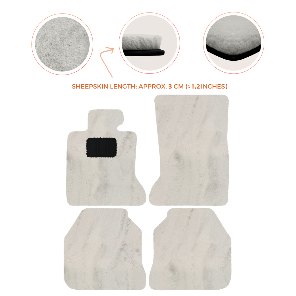 Rolls-Royce Ghost Series I RR2 (2010-2014) Sedan - Sheepskin Length, Various Color Options Custom Fit Premium Velour Floor Mats
