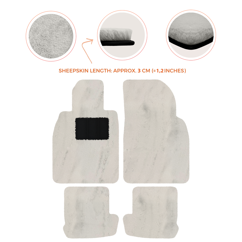 Porsche 911 - 991 (2012-2019) - Sheepskin Length, Various Color Options Custom Fit Premium Velour Floor Mats