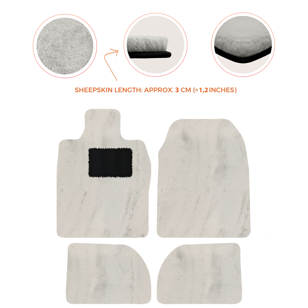 Porsche 924 (1976-1988) - Sheepskin Length, Various Color Options Custom Fit Premium Velour Floor Mats